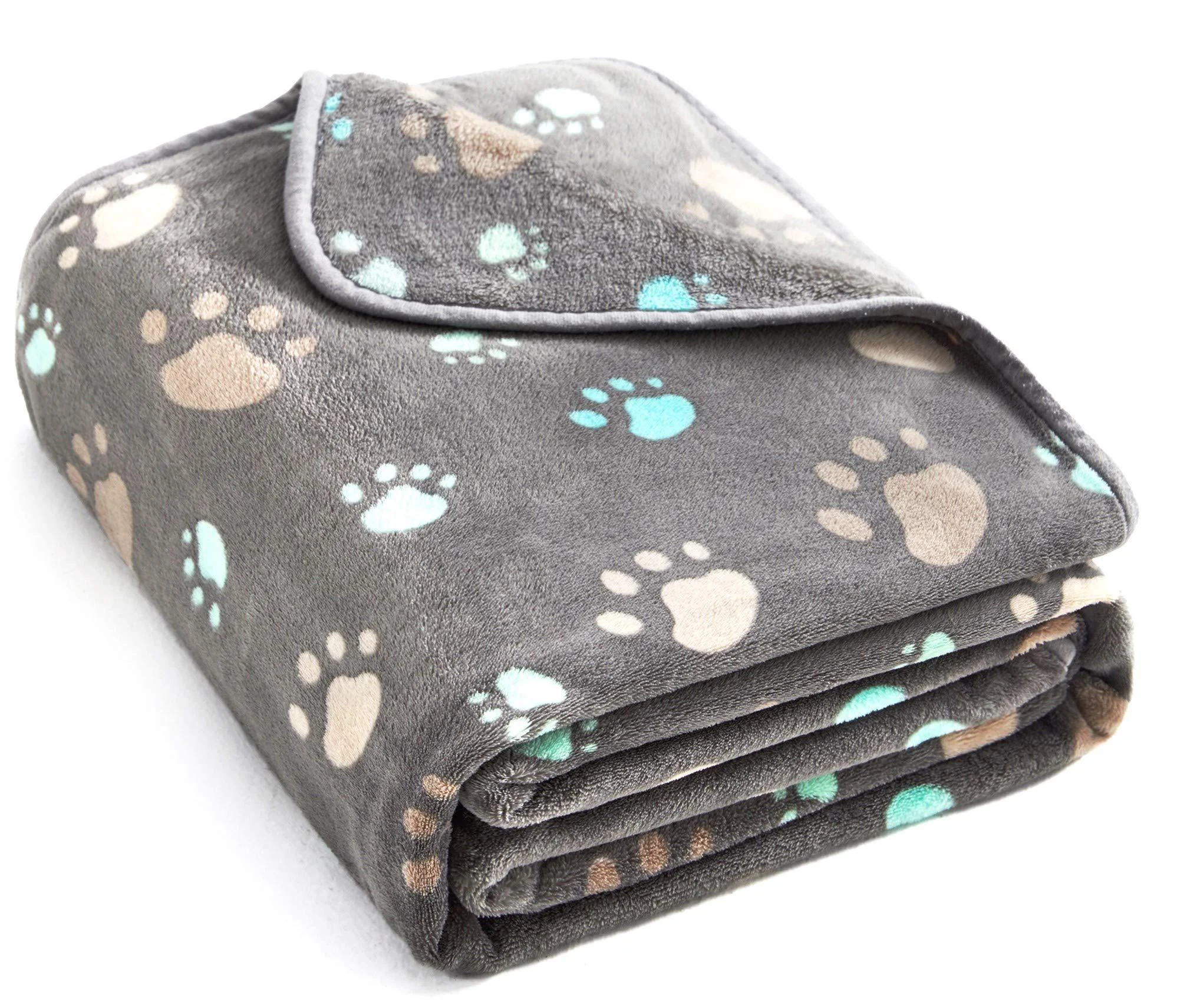 Allisandro Extra Softness Microplush Fleece Polyester Pet Blanket for Small Medium Large Dogs Puppies and Cats Grey 39" x 31"