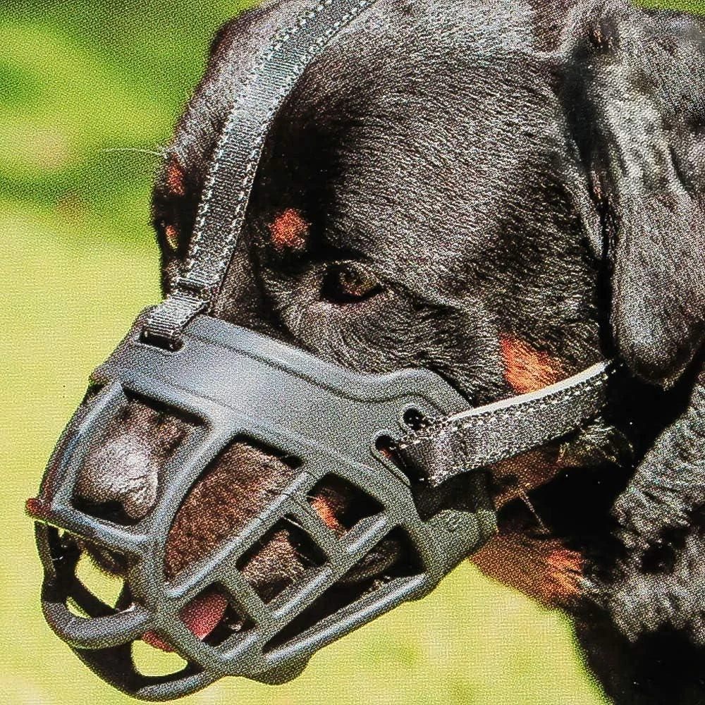 Barkless dog muzzle soft silicone muzzle for dogs bite chew and bark enables drinking and panting used with collar 3 (snout 9 -10 ension ") Black