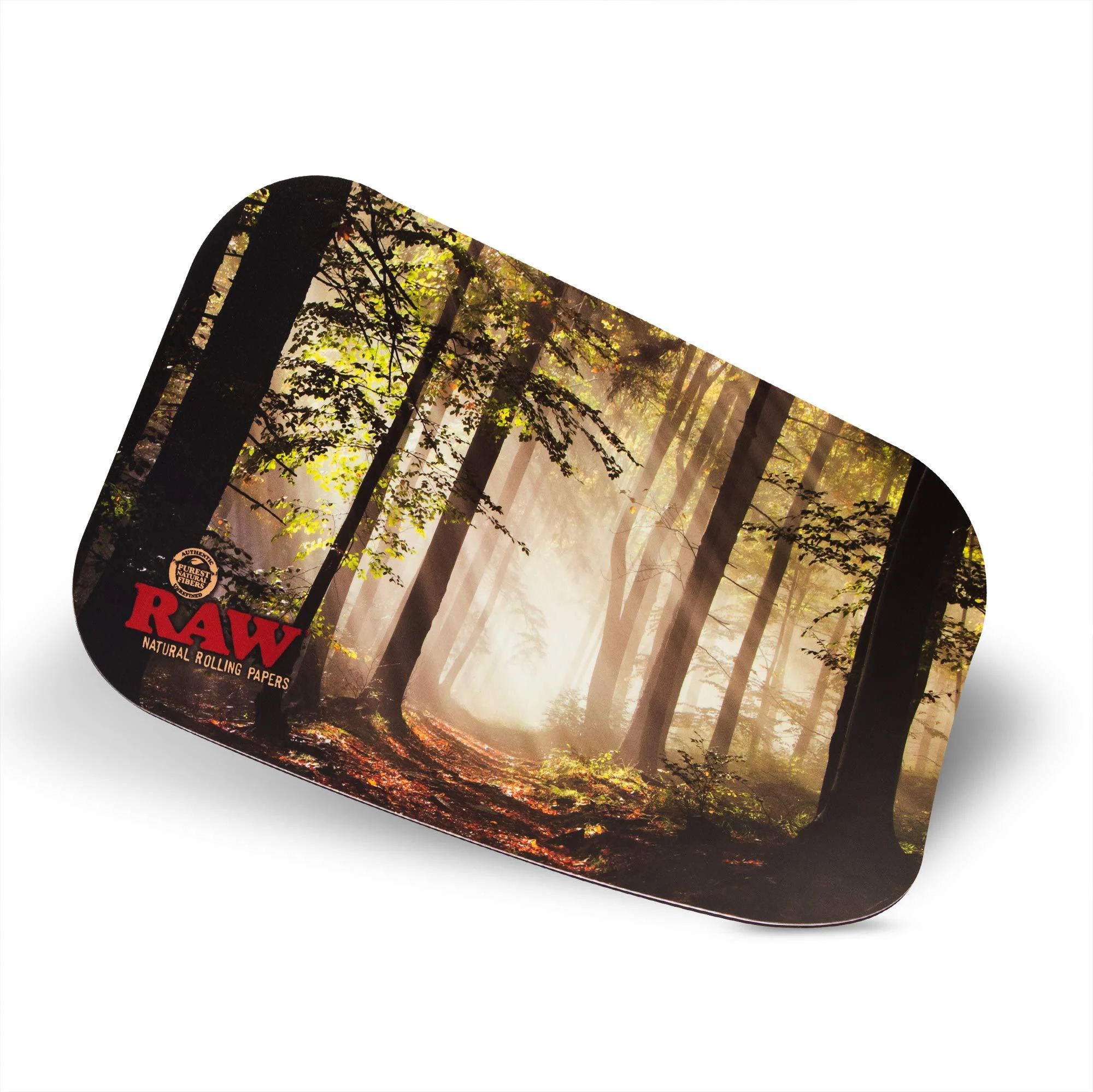 RAW Magnetic Tray Cover Size Small 7''x11'' | Smokey Forest Design | Magnetic Rolling Cover Easy Maintenance - RAW ELEMENTS