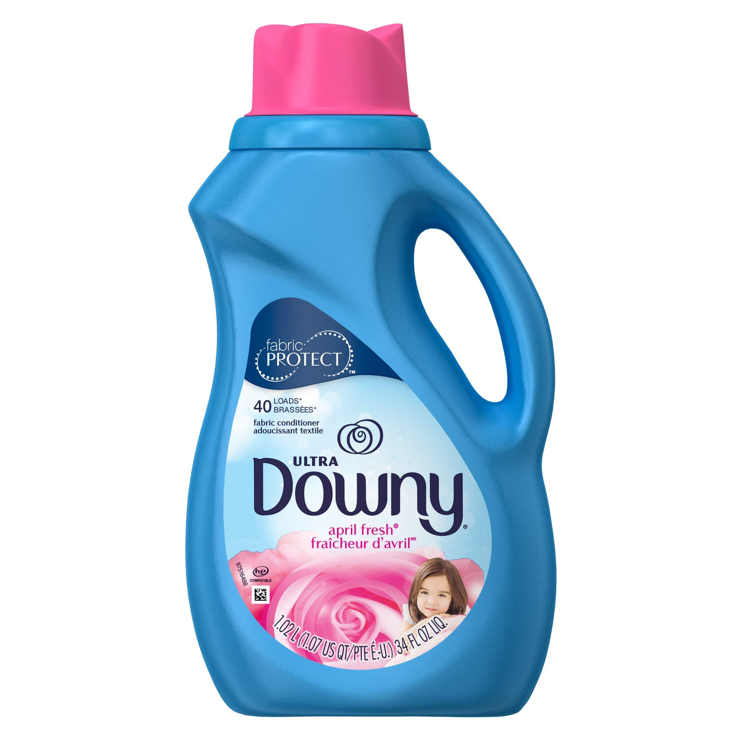 Downy Ultra Laundry Fabric Conditioner Liquid (Fabric Softener) April Fresh 40 Loads 34 Fl Oz