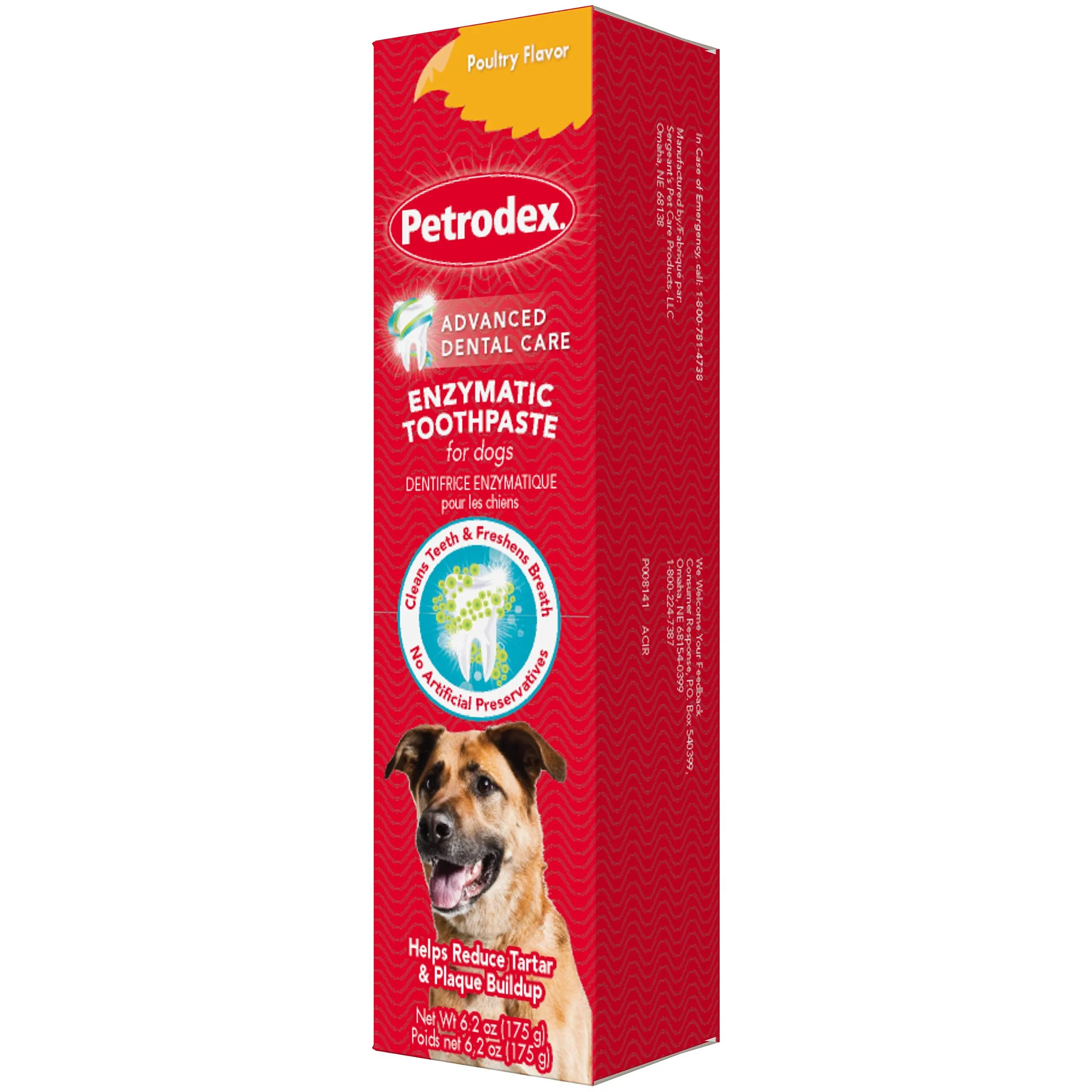 Petrodex Enzymatic Toothpaste and Brushes for Dogs, Pet Dental Care, Various Flavors & Sizes Toothpaste Poultry 6.2 Ounce