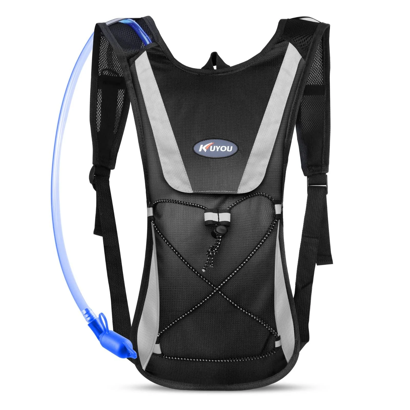 Hydration Pack with 2L Hydration Bladder Lightweight Insulation Water Rucksack Backpack Bladder Bag Cycling Bicycle Bike/Hiking Climbing Pouch Black - KUYOU