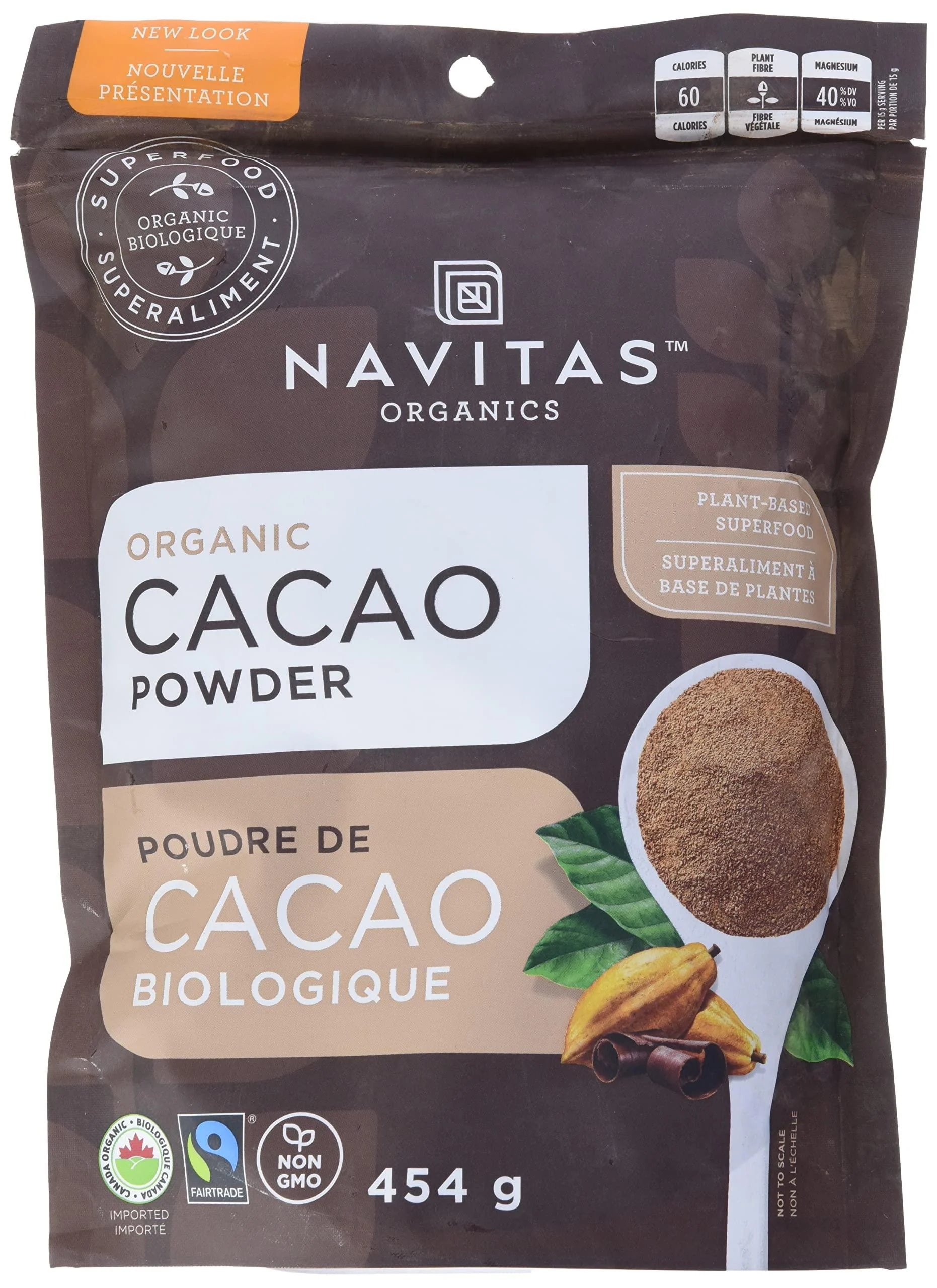 Navitas Organics Organic Cacao Powder 16 oz (454 g)