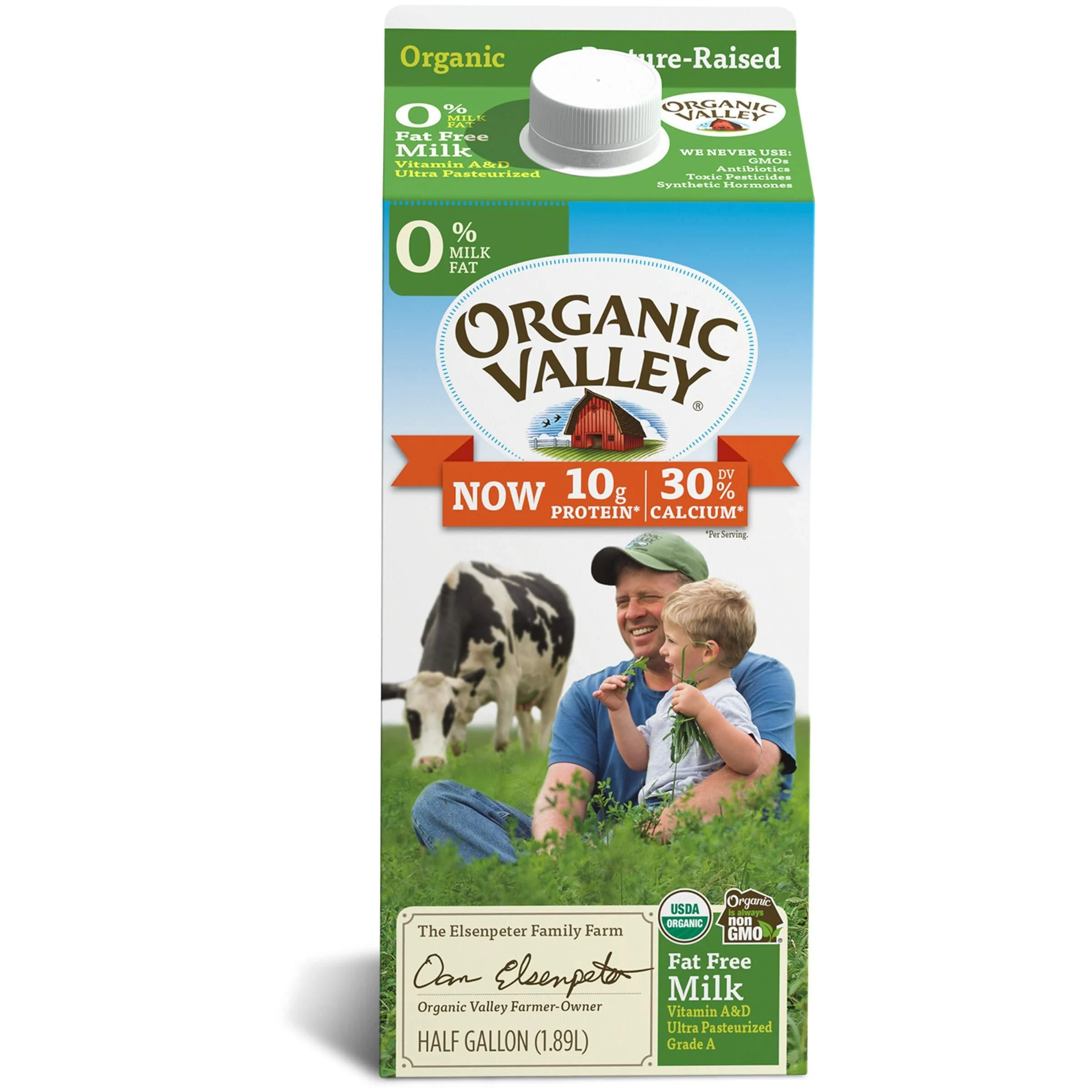 Organic Valley Ultra Pasteurized Organic Fat Free Milk