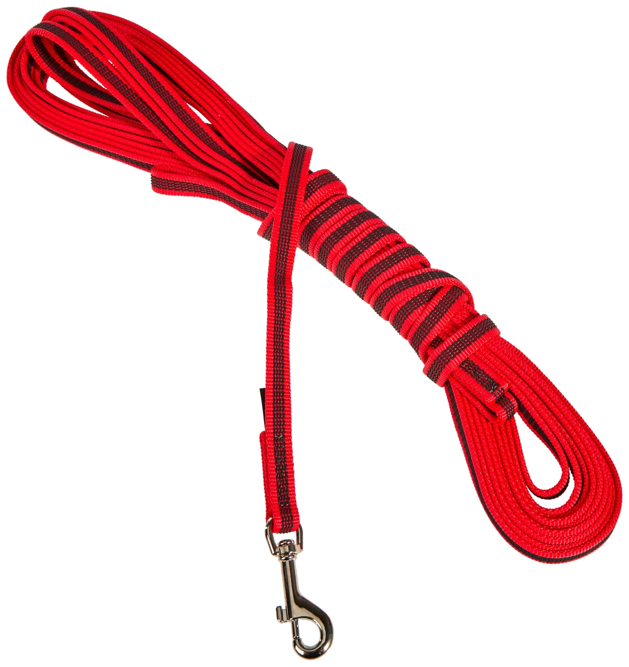 IDC Color & Gray rubberized leash 14 mm x 10 m with loop red-grey Red-grey 14 mm x 10 m (with loop)
