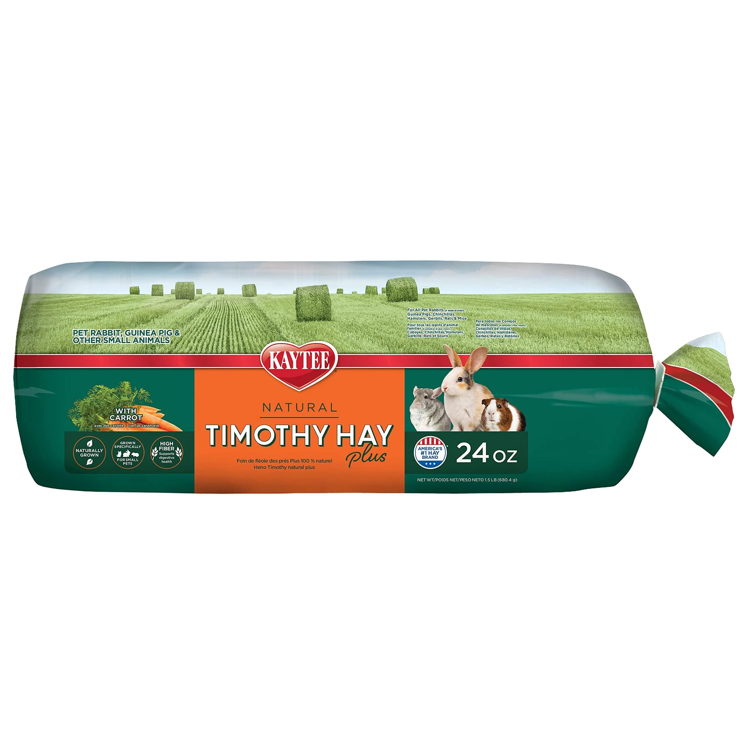 Kaytee 24 oz Timothy Hay Plus for Small Animal Pets - Central Garden & Pet