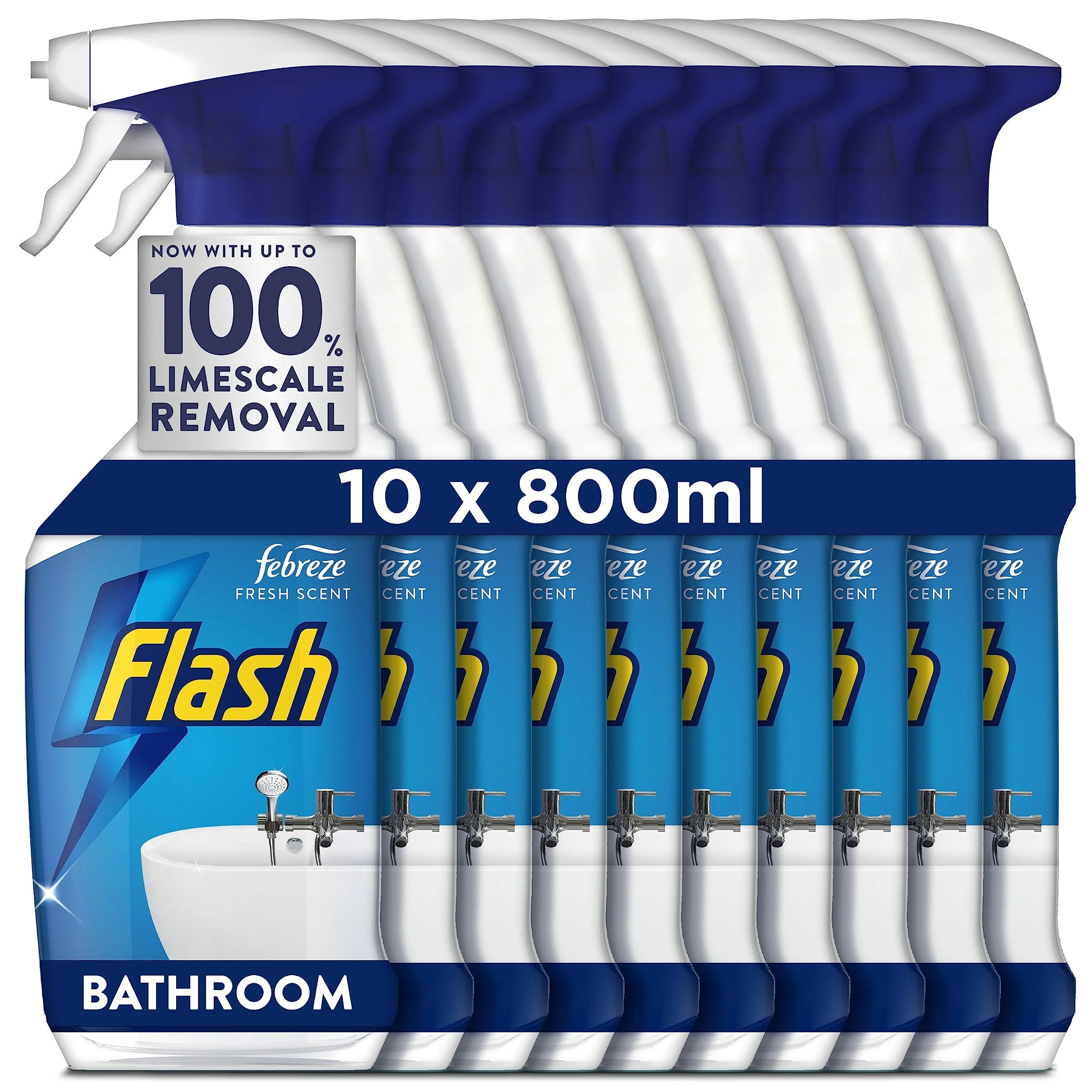 Flash Bathroom Cleaning Spray 800ml x 10