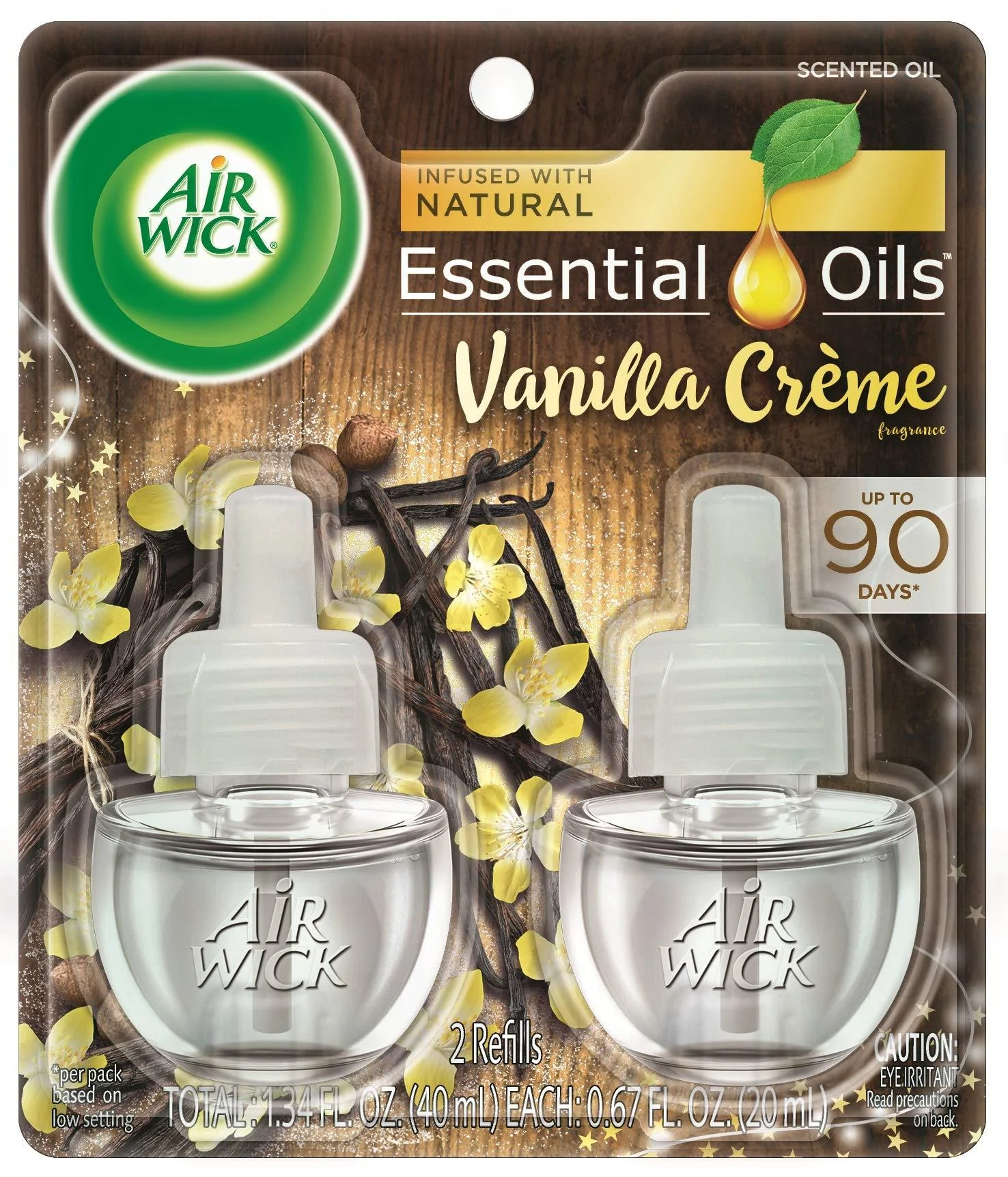 Air Wick Scented Oil - Twin Refill Essential Oils Vanilla Creme - (2x.67) oz