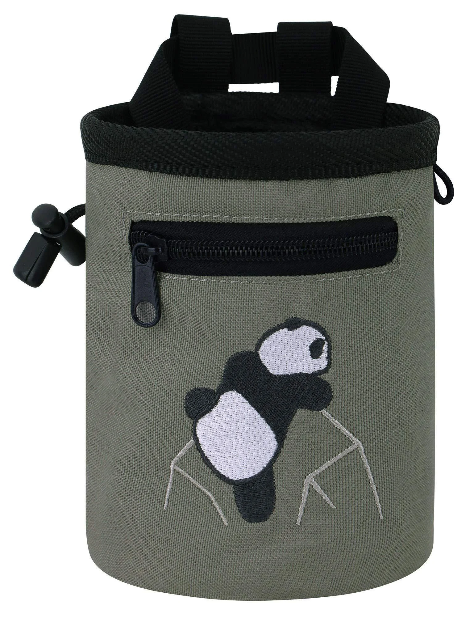 AMC Rock Climbing Panda Design Chalk Bag with Adjustable Belt 6184_Gray