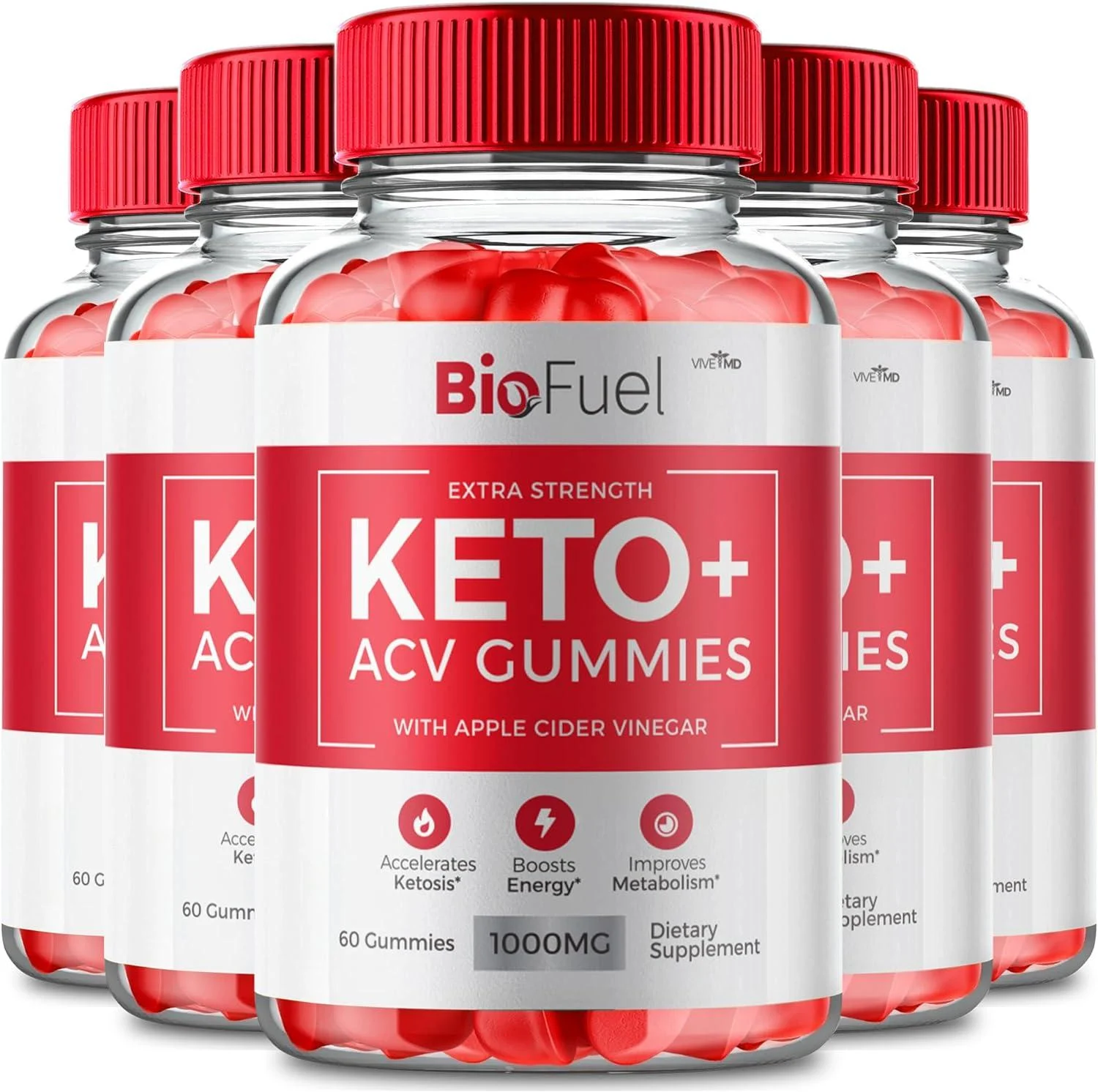 BioFuel Keto ACV Gummies Supplement - Official Formula - BioFuel Keto, BioFuel Keto+ACV Gummies, Extra Strength with Apple Cider Vinegar Vitamin B6 Vitamin B12 Beetroot Powder Reviews (5 Pack)