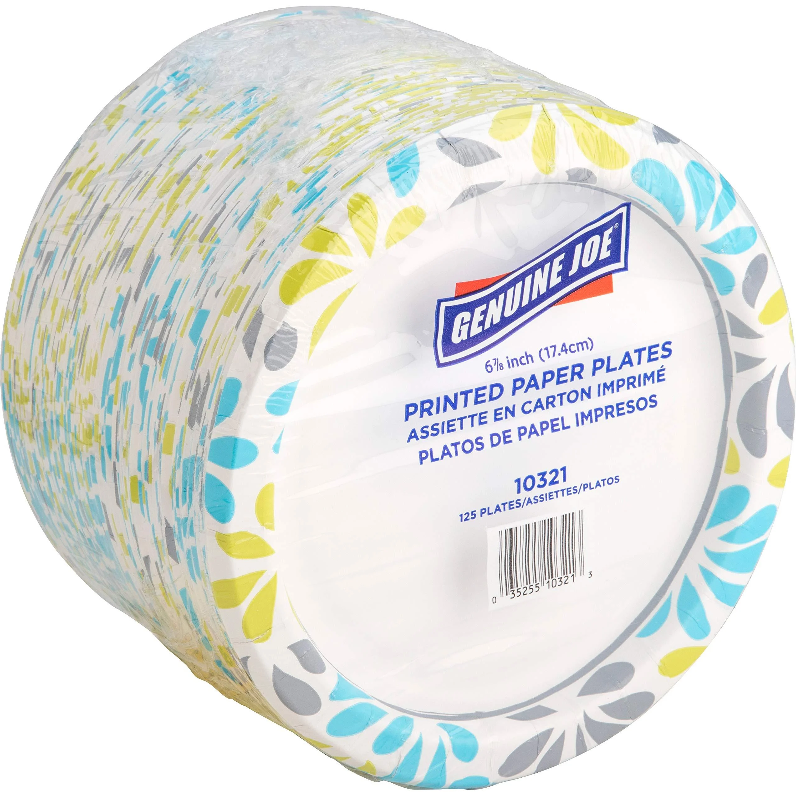 Genuine Joe 10321 Paper Plates, 6 7/8" (pack of 125 plates) 6 7/8" Plates