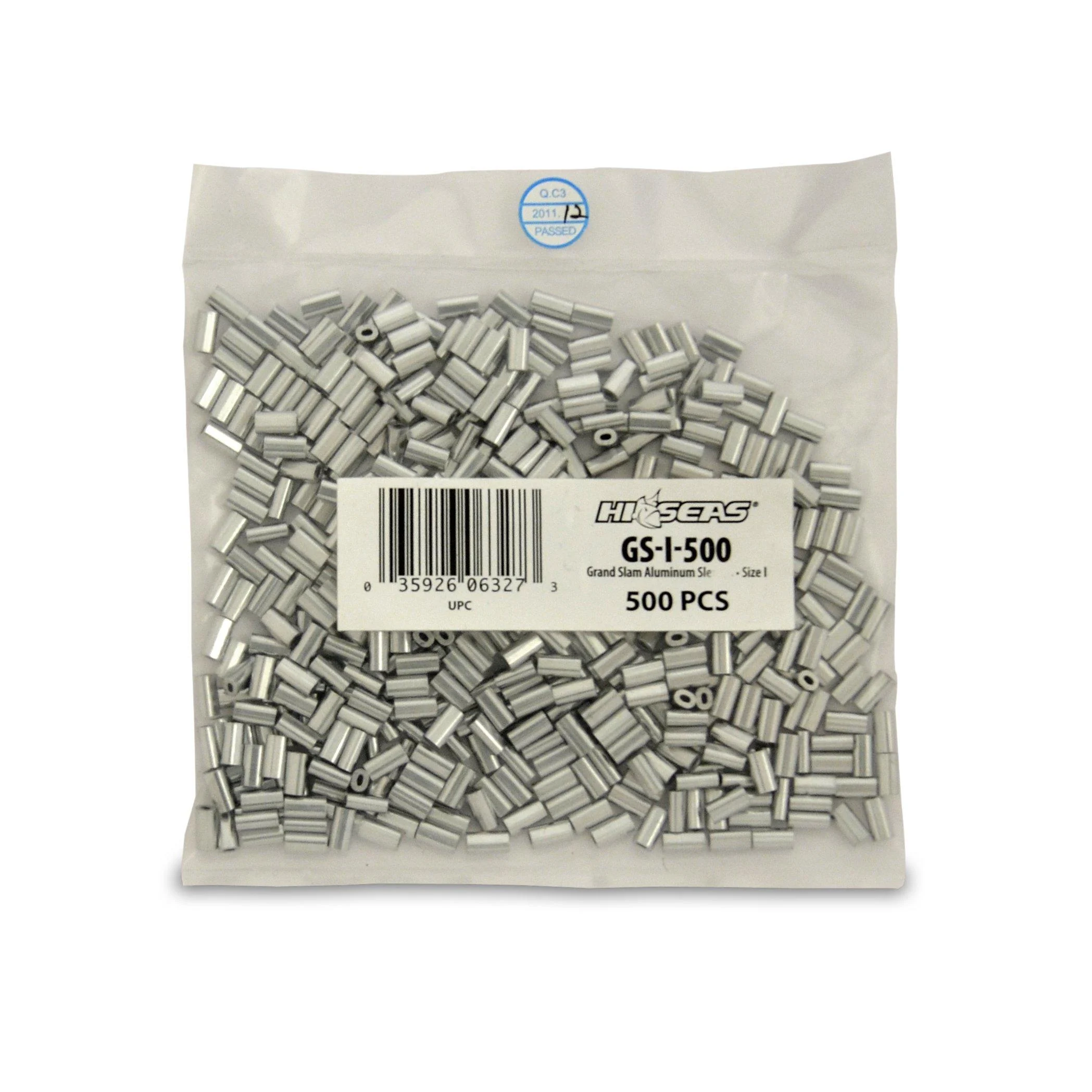 Hi-Seas Grand Slam Aluminum Crimp Sleeves Silver 1.0 Millimeter, 500 Pieces