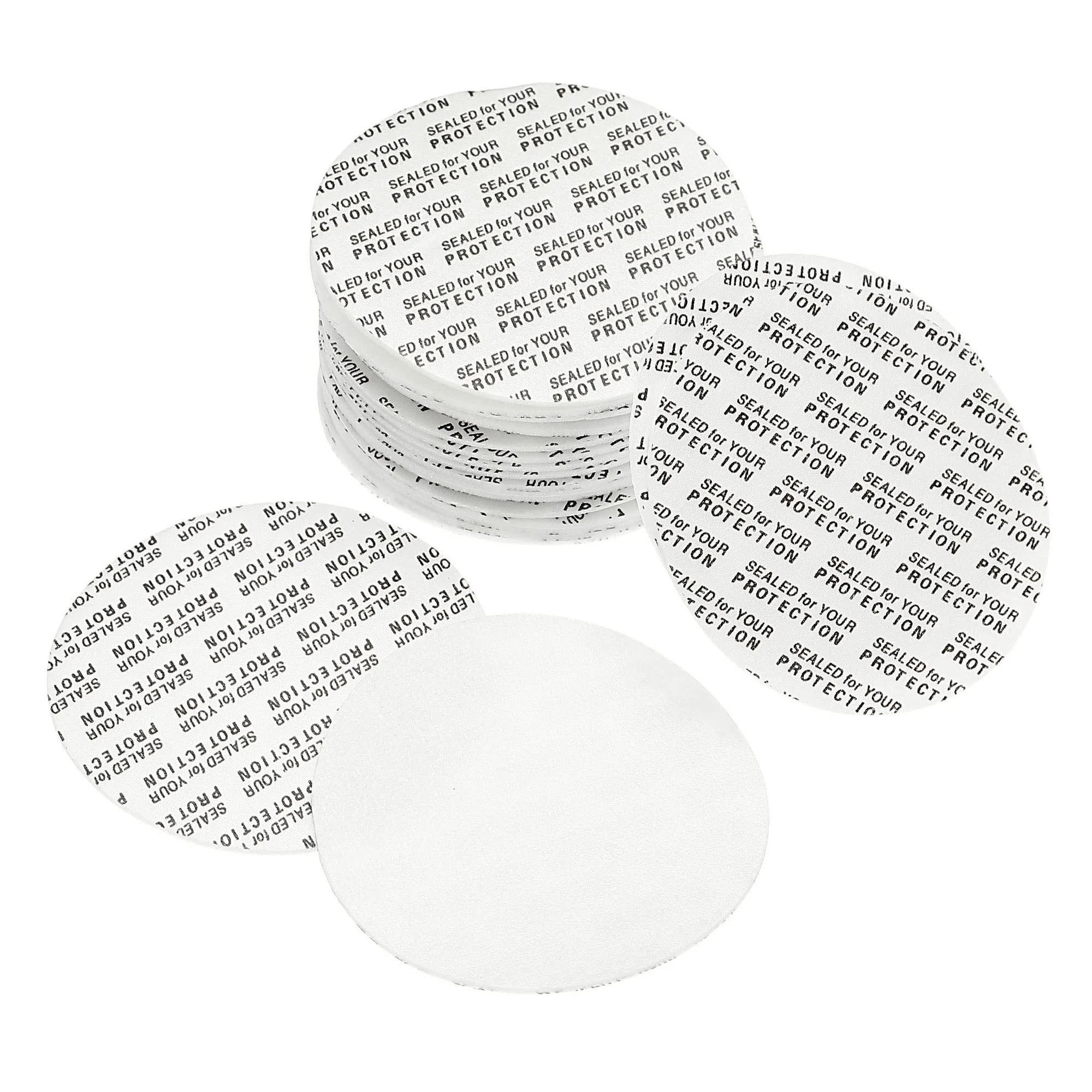 PATIKIL 50mm/1.97" Foam Lid Liner 100 Pack PS Foam Resistant Tamper Pressure Sensitive Seal for Bottle Cap Liners Seals