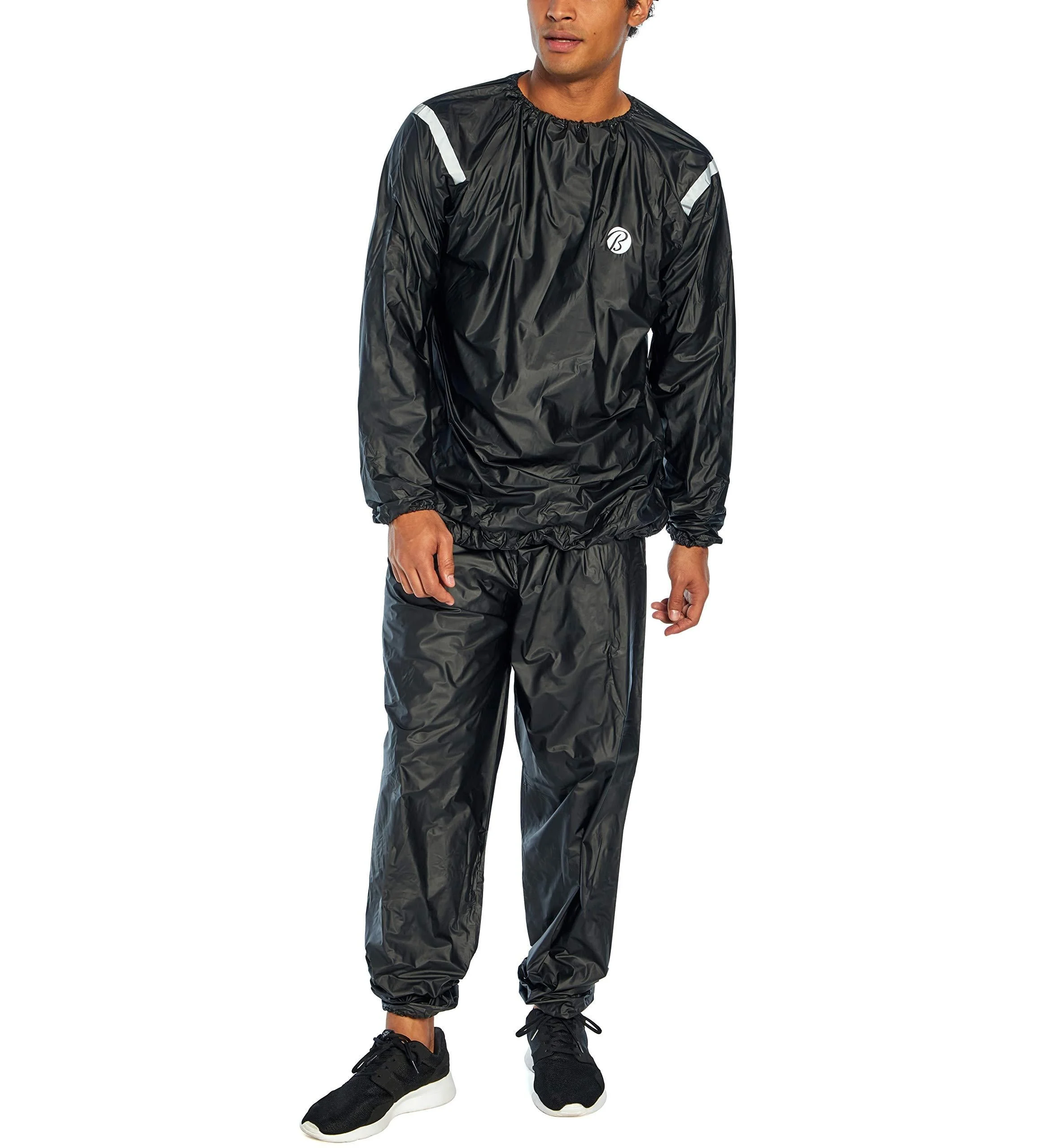 Bally Total Fitness Men's Sauna Suit Black Large-X-Large