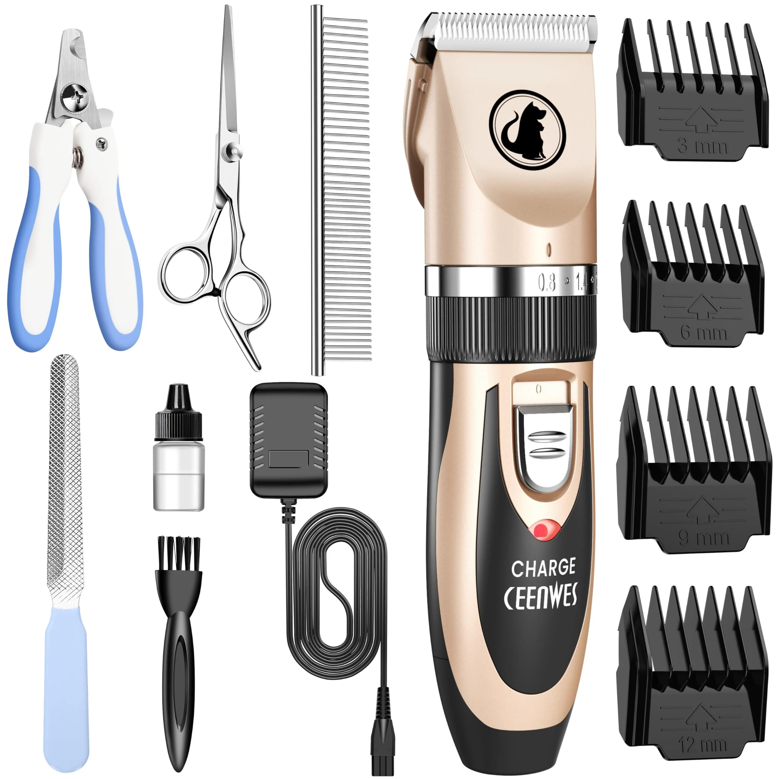 Ceenwes Dog Clipper Quiet Rechargeable Pet Hair Trimmer
