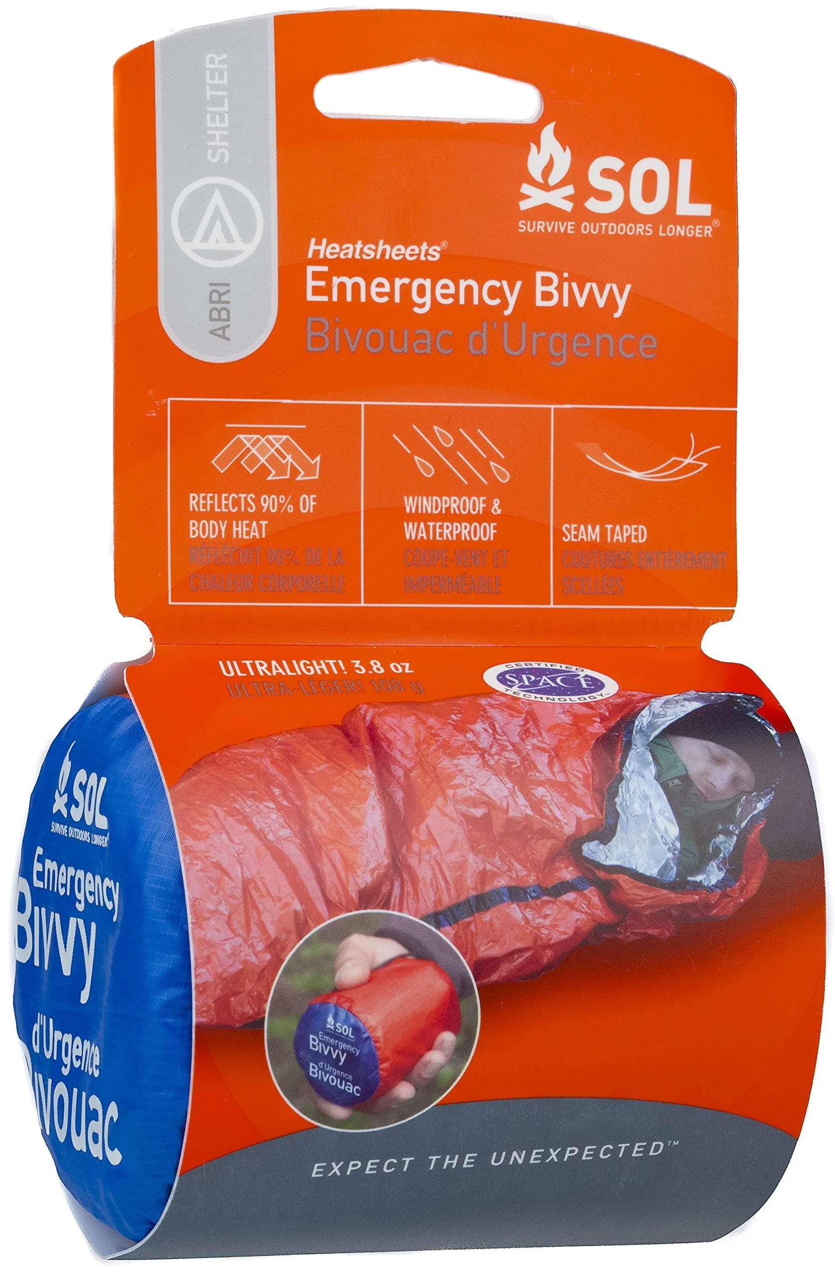 S.O.L. 90% Reflective Lightweight Emergency Bivvy - S.O.L. Survive Outdoors Longer