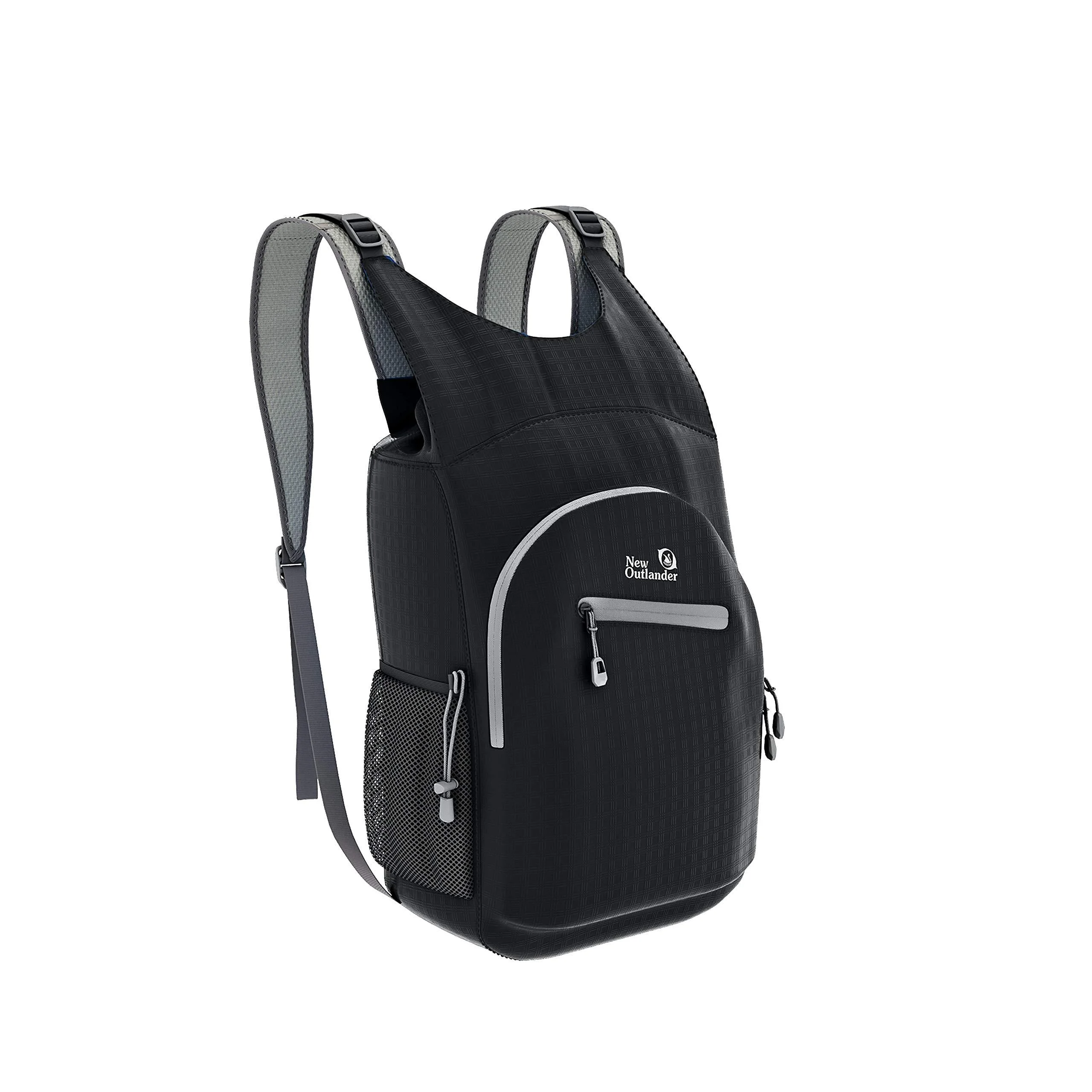 Outlander 100% Waterproof Hiking Backpack Lightweight Packable Travel Daypack Black 25L