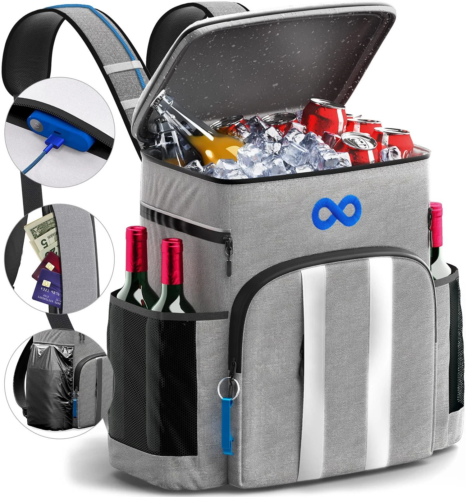 The Ultimate 54 Cans Backpack Cooler Companion - Everlasting Comfort Beach Cooler Backpack Insulated Leak Proof - Perfect Soft Cooler Bag for Picnic, Camping, & Beach Accessories
