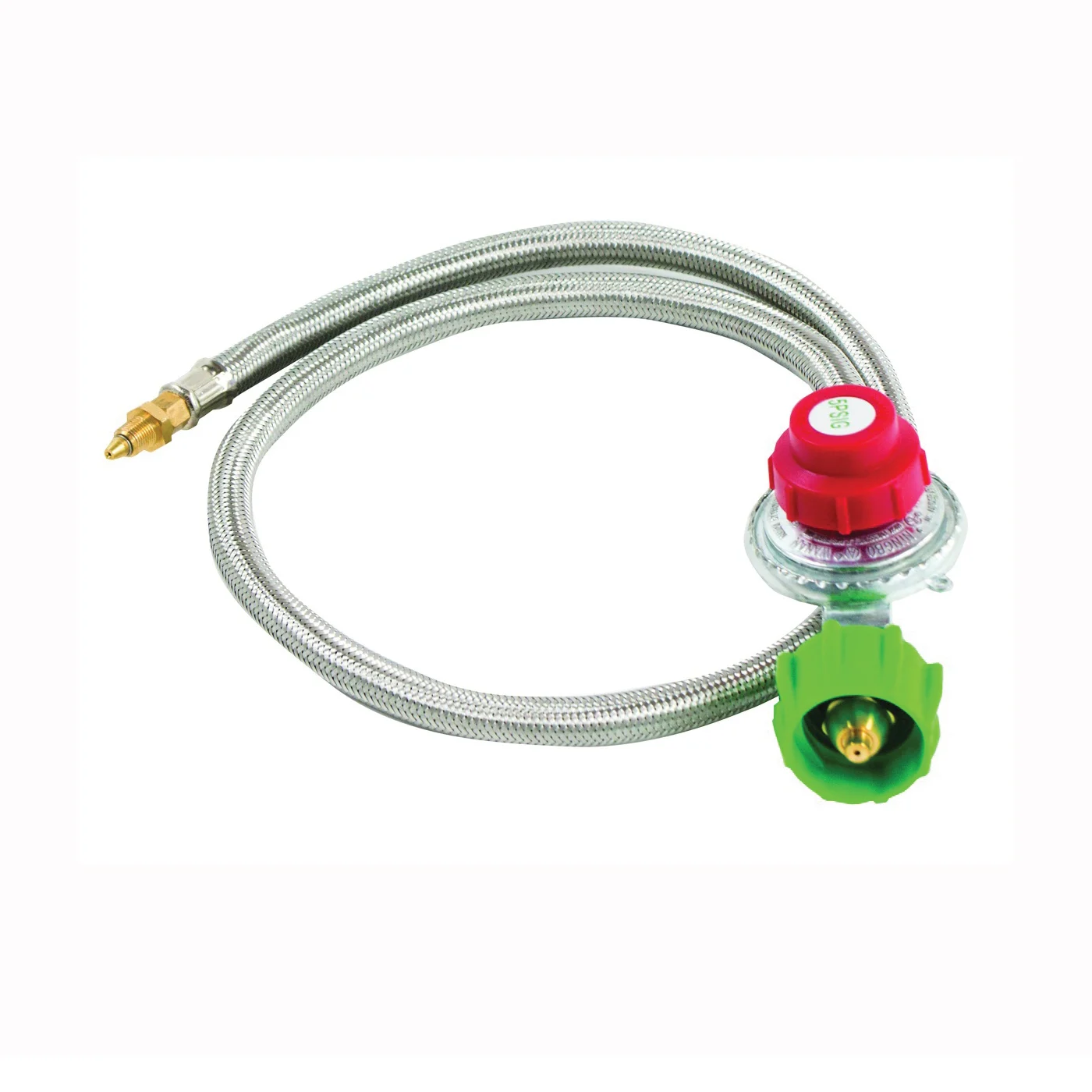 M5HPR Hose and Regulator, 1/8 in Connection, 36 in L Hose, Stainless Steel - Bayou Classic