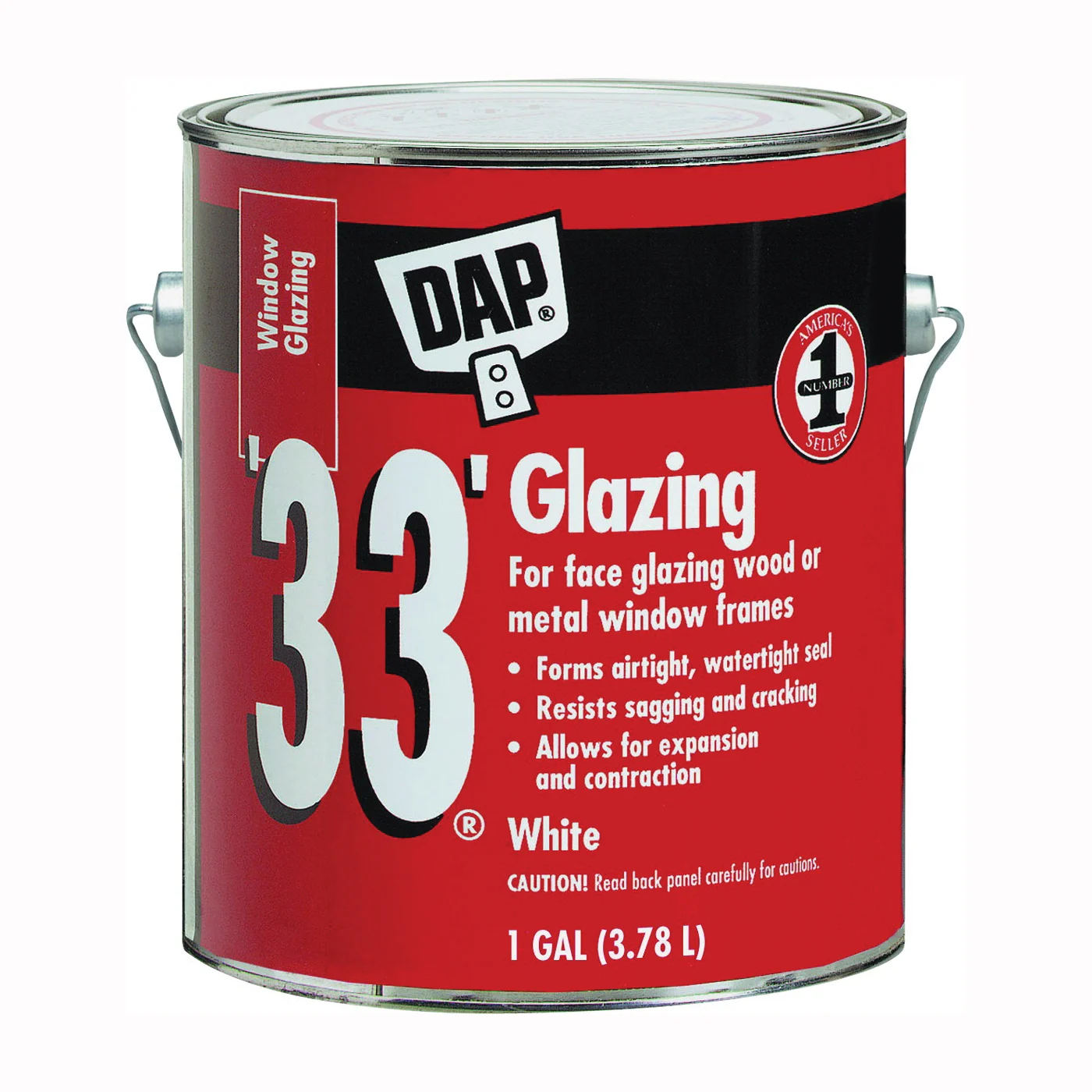 12019 Window Glazing, Paste, Slight, White, 1 gal Tub - DAP