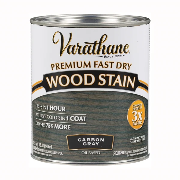 304559 Wood Stain, Translucent, Carbon Gray, Liquid, 1 qt, Can - Varathane
