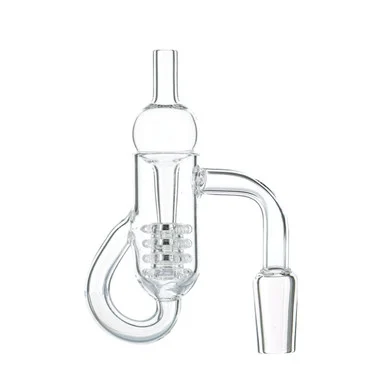 VapeBrat 14mm Male 90 Degree Diamond Knot Quartz Recycler Banger Kit