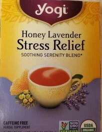 Yogi Tea Organic Honey Lavender Stress Relief Caffeine Free 16 Tea Bags 1.02 oz (29 g)