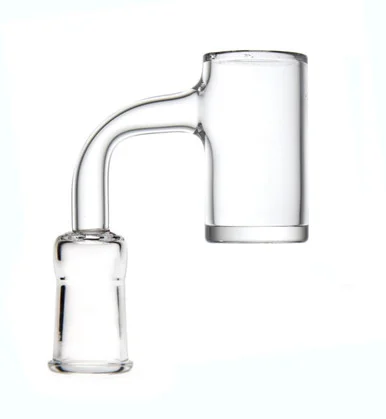Beveled Fully Welded 2.5mm Thick Bottom Quartz Banger: 14mm Female 90 Degree 20 Diameter - VapeBrat