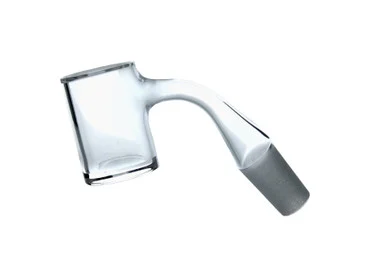 Beveled Fully Welded 2mm Thick Bottom Quartz Banger: 10mm Male 45 Degree - VapeBrat