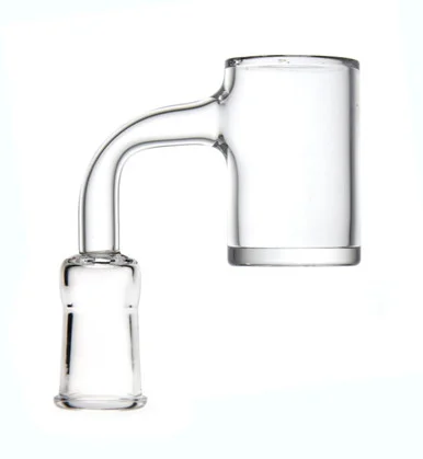 Beveled Fully Welded 2mm Thick Bottom Quartz Banger: 14mm Female 90 Degree - VapeBrat