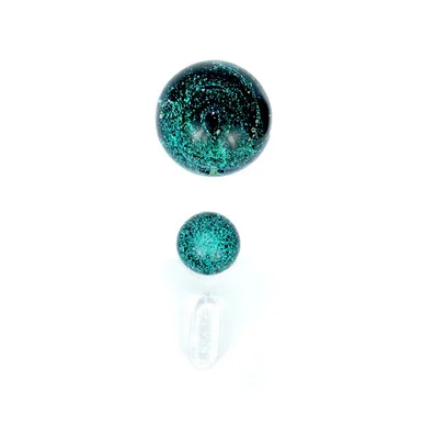 Terp Slurper Marble Pill Set: Emerald Galaxy Dichro - VapeBrat