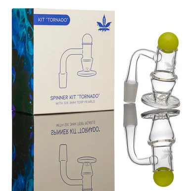 Spinner Kit "Tornado": 14mm 90 Degree Male Blender Banger Kit - aLeaf