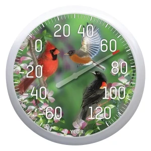 Precision Products 6774 13-Inch Birds Outdoor Thermometer
