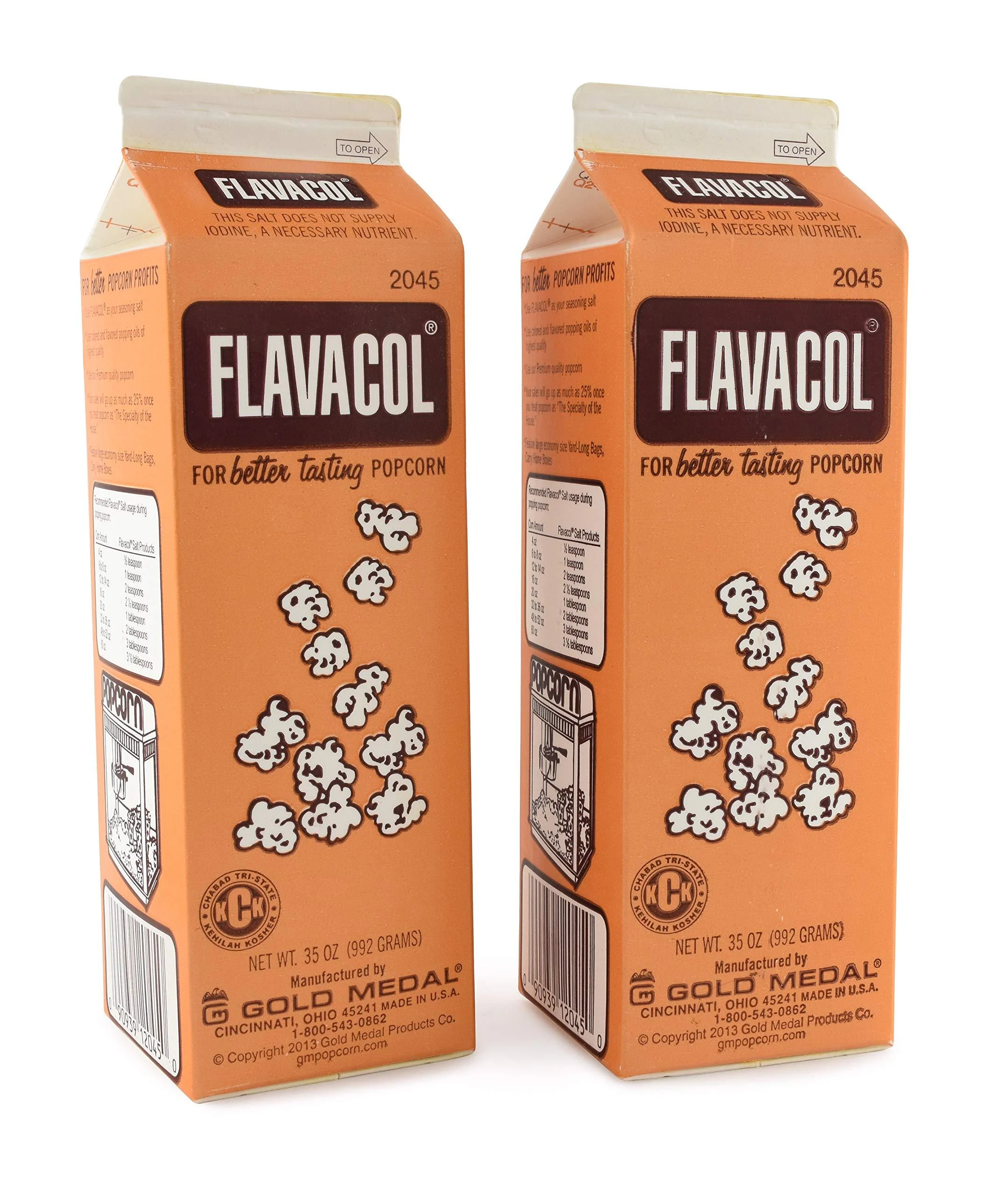 Gold Medal Products 2045 Flavacol Seasoning Popcorn Salt 35 OZ(Pack of 2) 35 Ounce (Pack of 2) - Gold Medal Prod.