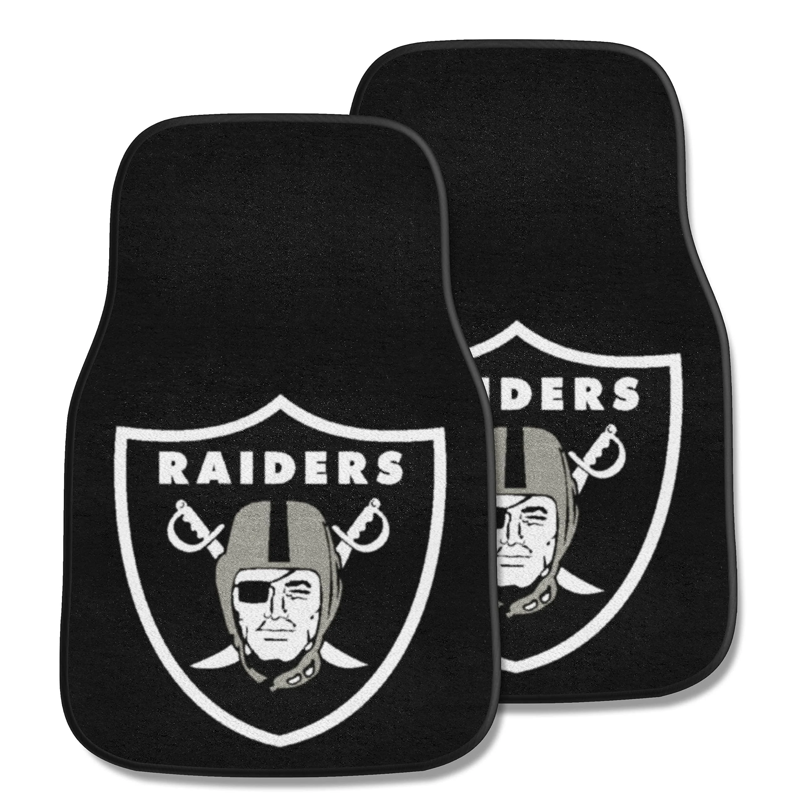 FANMATS NFL Las Vegas Raiders Carpet Car Mat Set
