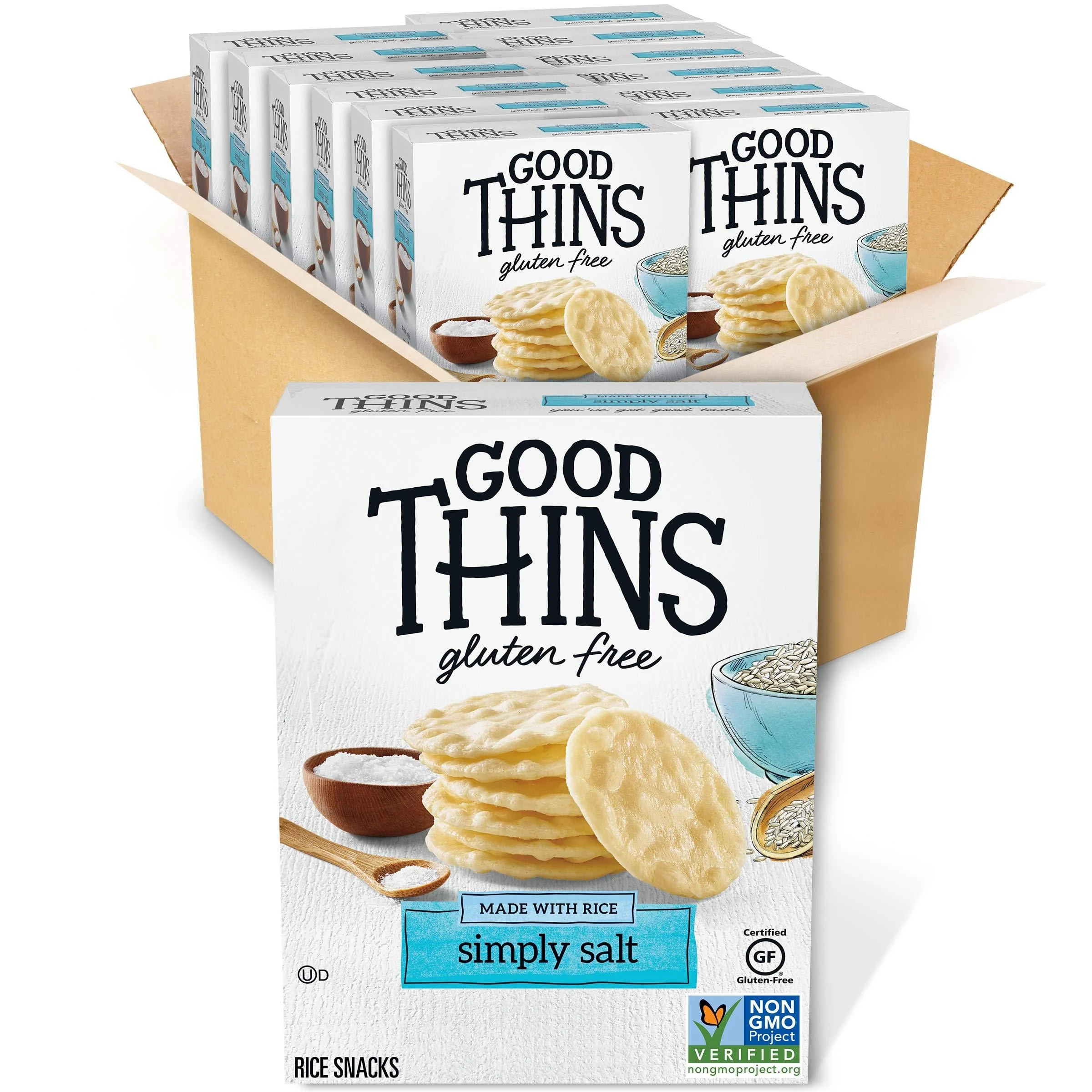 Good Thins Simply Salt Rice Snacks Gluten Free Crackers, 3.5 Ounce (Pack of 12) Flavour