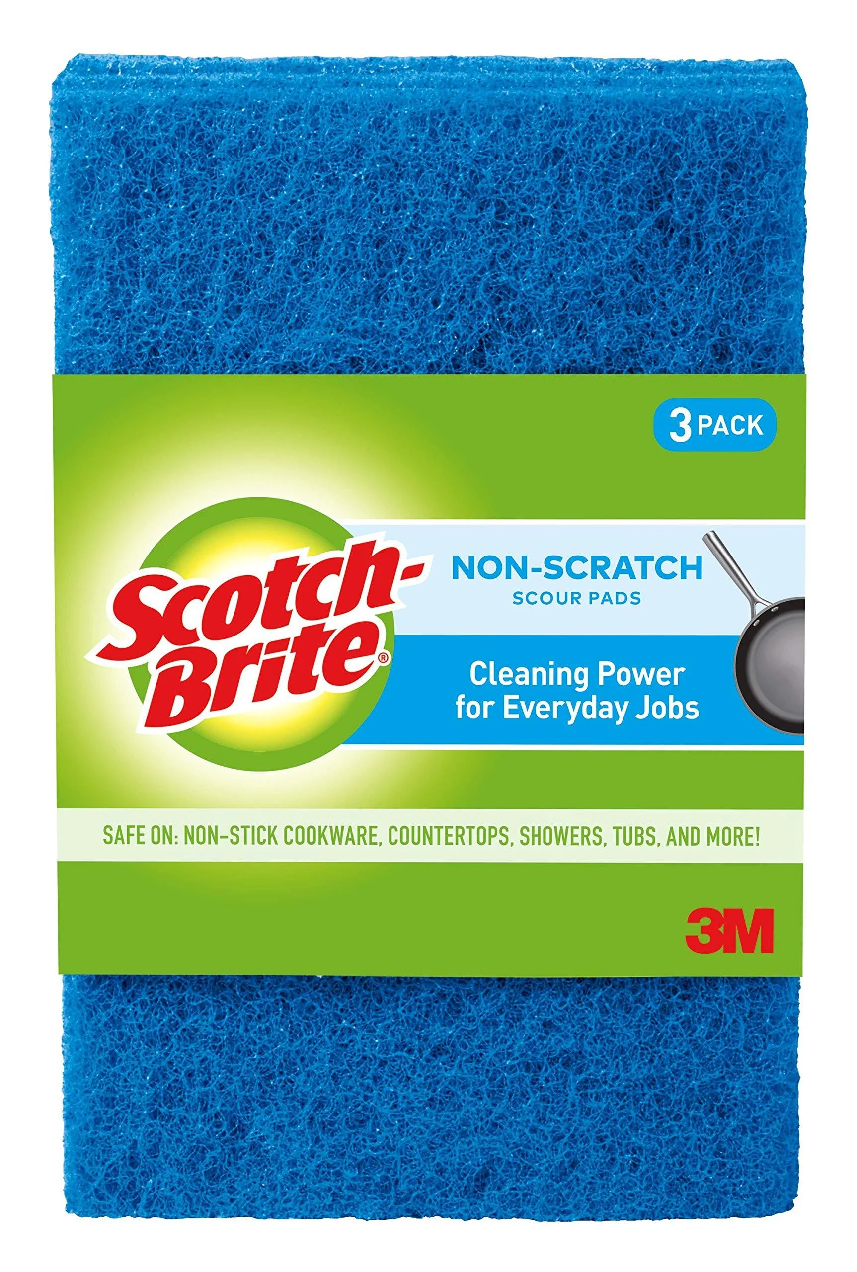Scotch-Brite Non-Scratch Scour Pads, 3 Scour Pads