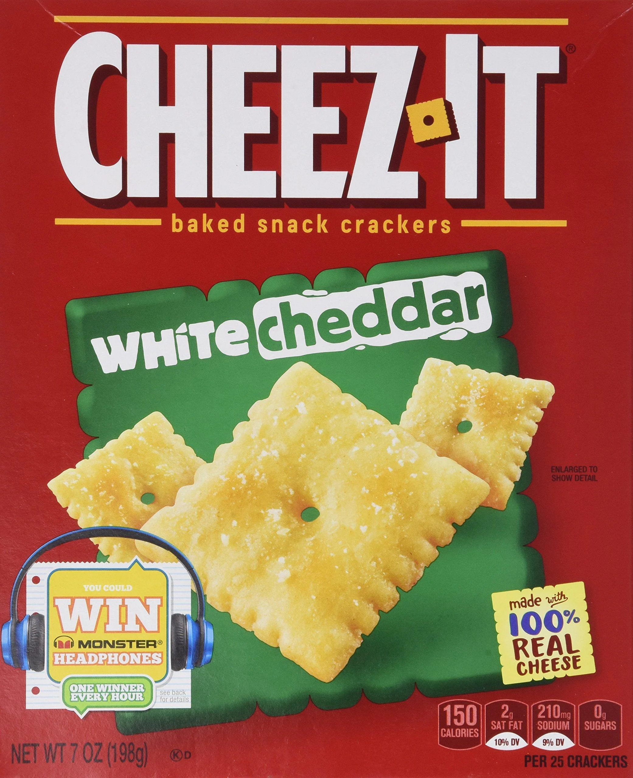 Cheez-It White Cheddar Baked Snack Crackers - 7oz - 2 boxes Cheddar 7 Ounce (Pack of 2)