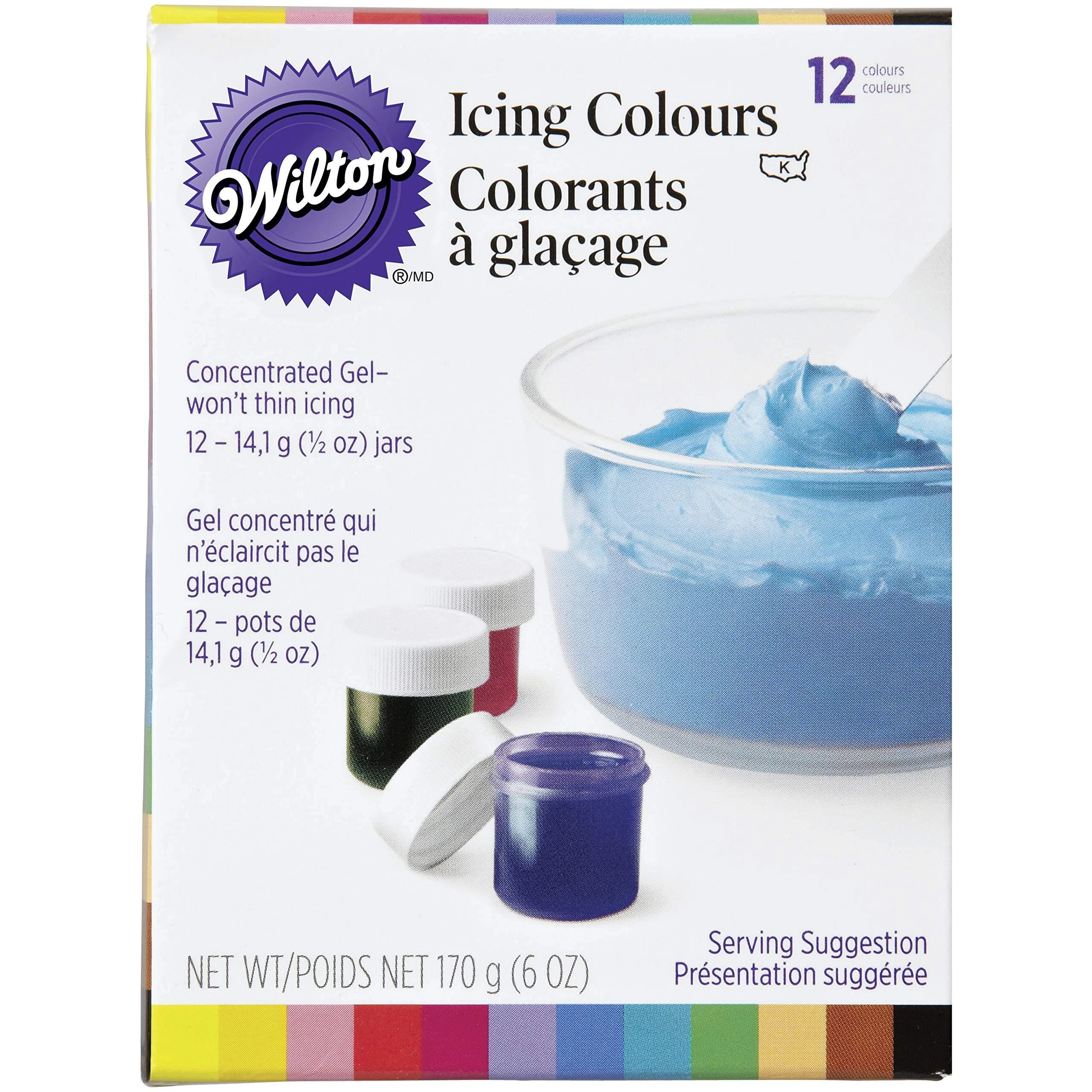 12 Colour Gel Set 14.1g (1/2oz) jars 12 Colour Set Colour Gel Set - Wilton