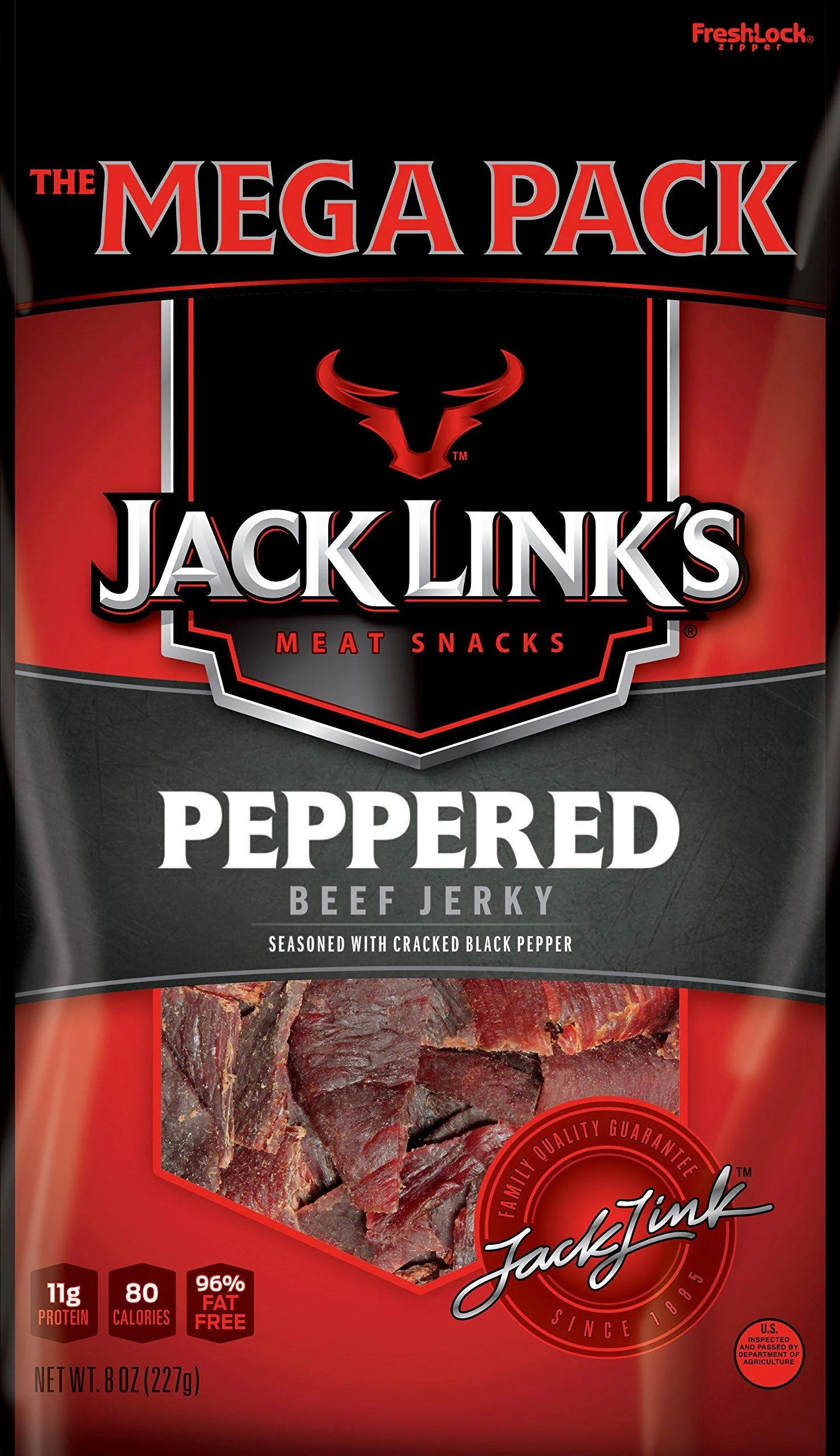 Jack Links Beef Jerky, Peppered, 8 Ounce - Jack Link's