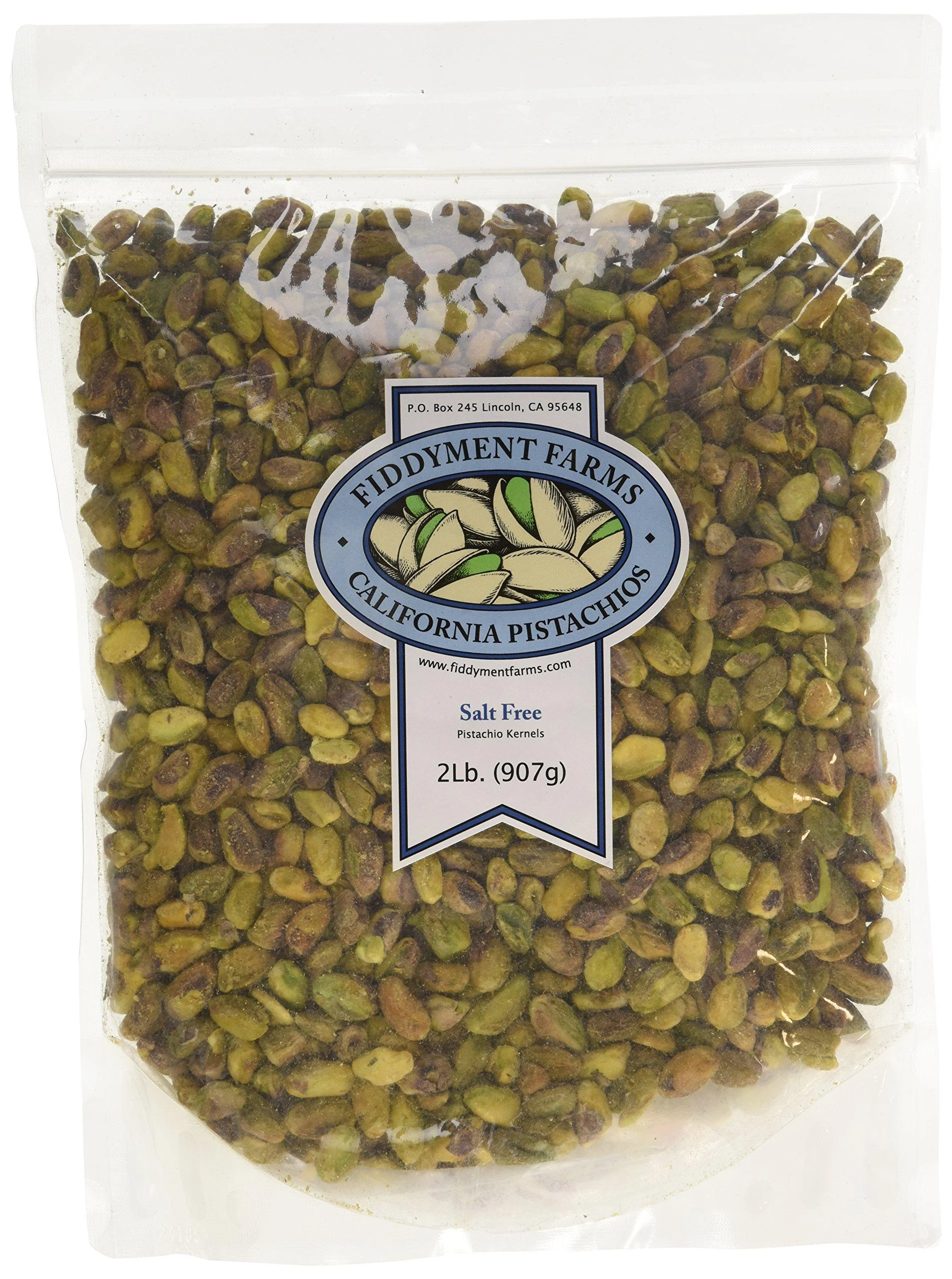 Fiddyment Farms 2lb Unsalted Pistachio Kernels Unsalted 2 Pound (Pack of 1)
