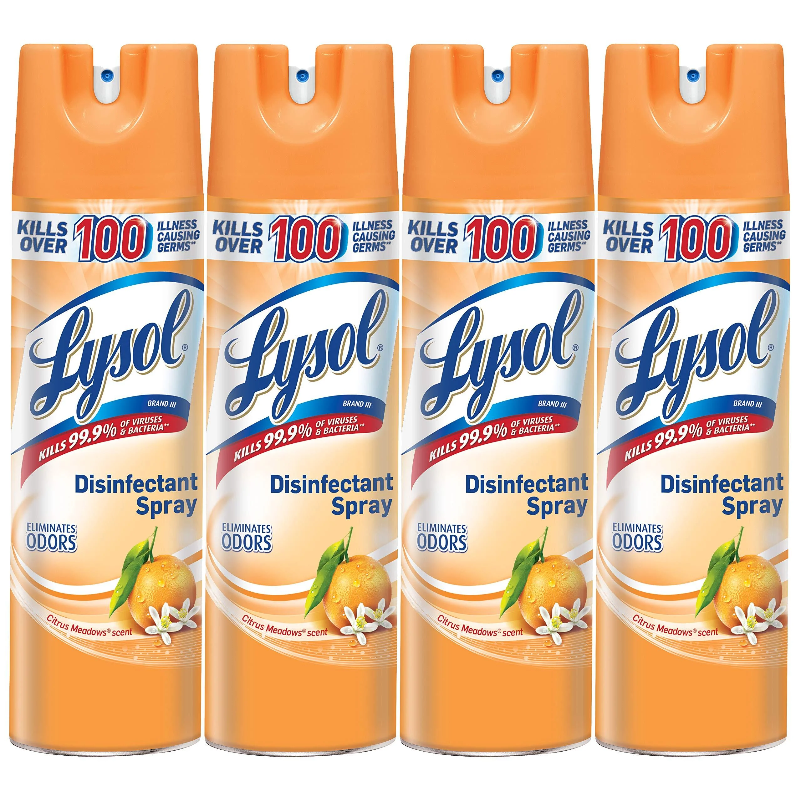 Lysol Disinfectant Spray, Citrus Meadows, 76oz (4X19oz)