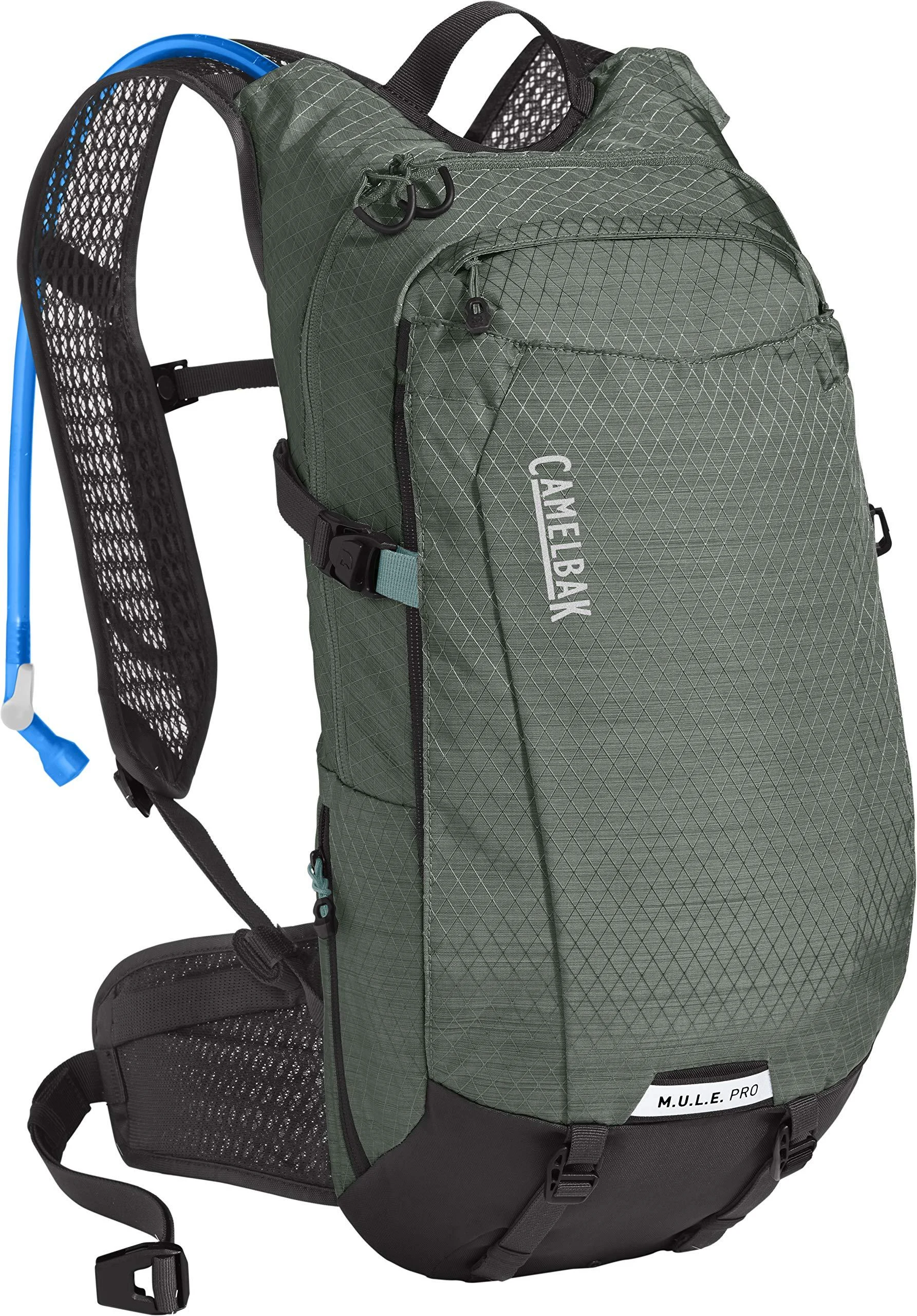 CamelBak M.U.L.E. Pro 14 Bike Hydration Backpack 100oz - Body Mapping Technology Agave Green/Black