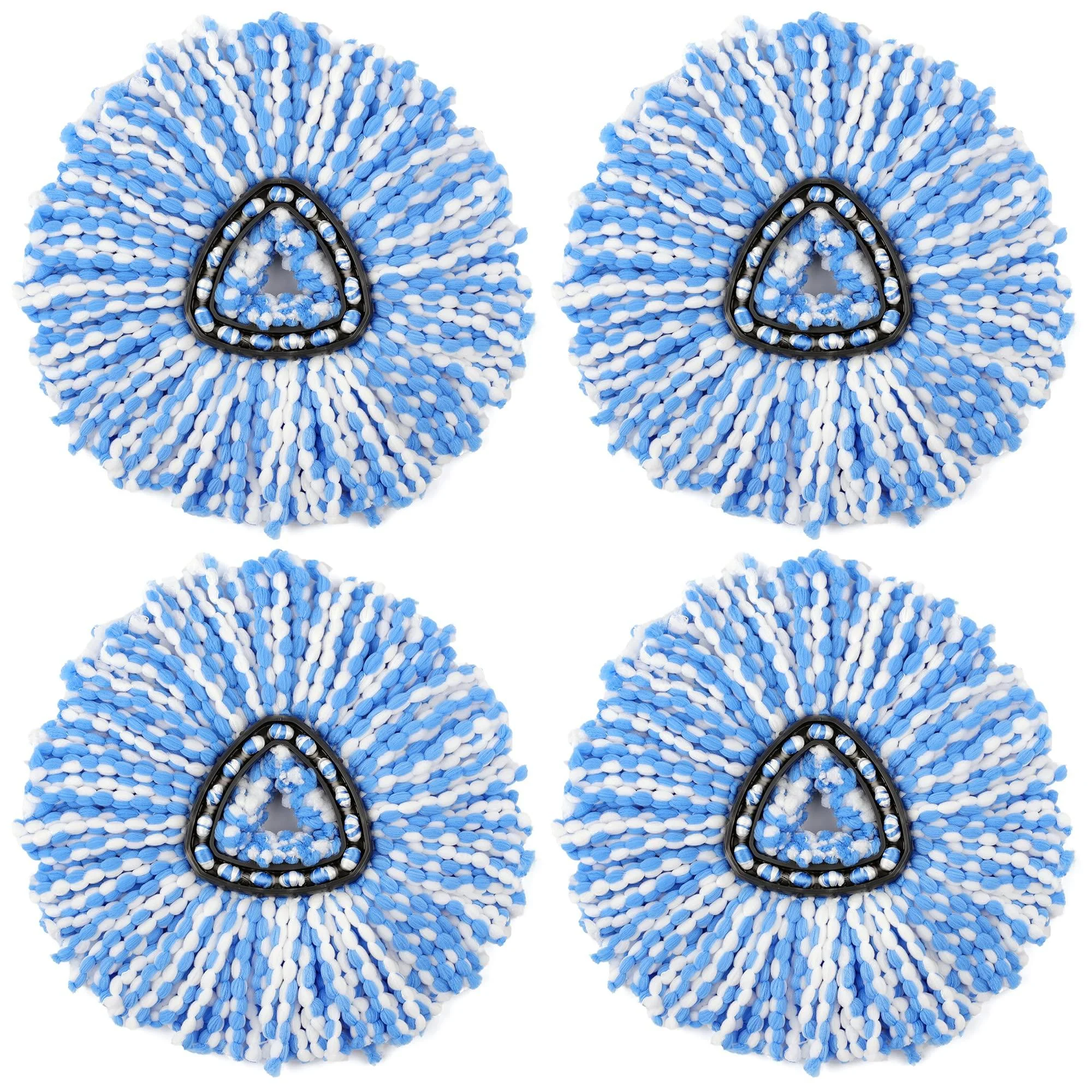 4 Pack Spin Mop Refill Mop Head Compatible with Ocedar 2-Tank System, Rinse Cleaning Microfiber Mop Head Replacement 4 Pack for TWO-TANK SYSTEM