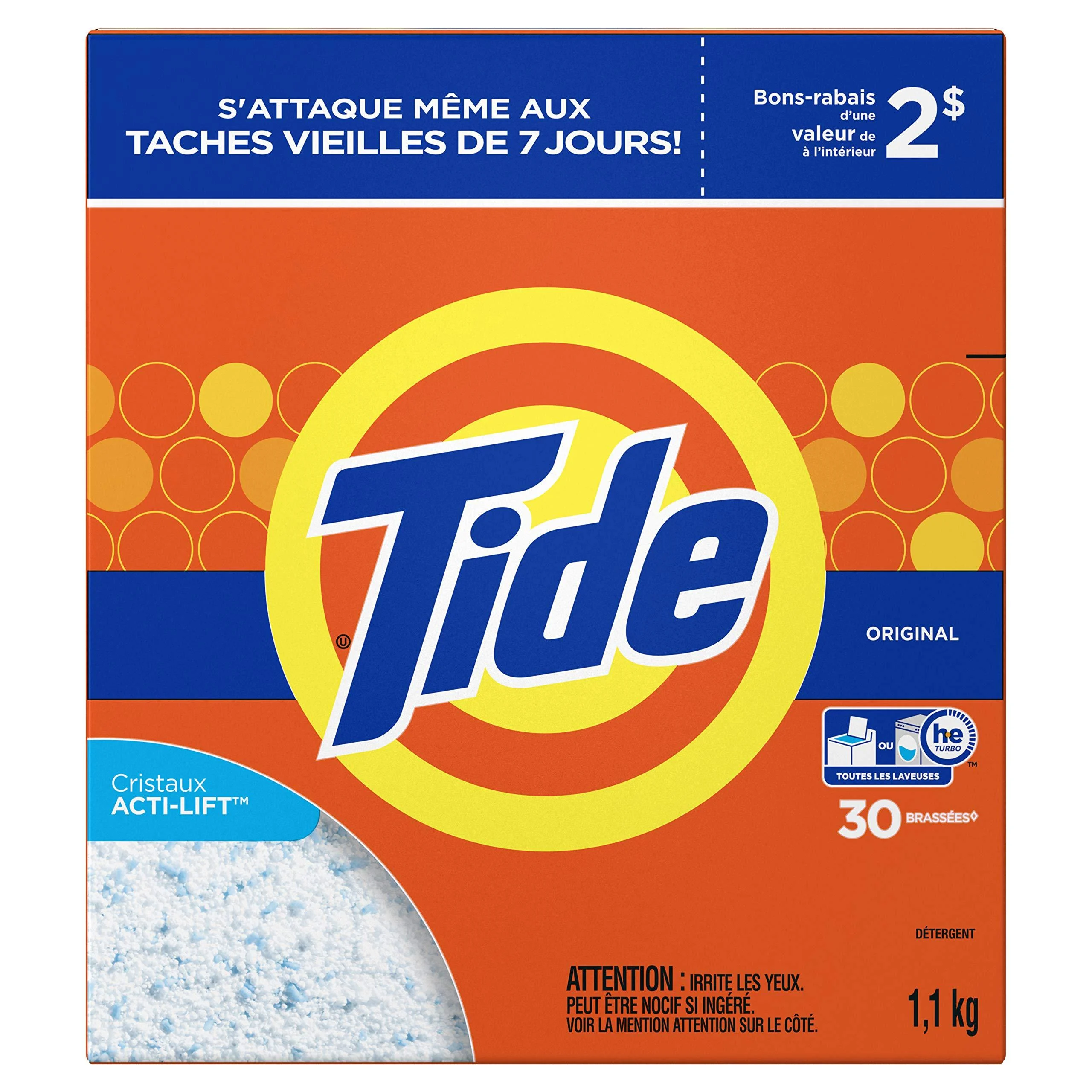Tide HE Turbo Power Laundry Detergent Original Scent 1.1 kg (30 Loads)