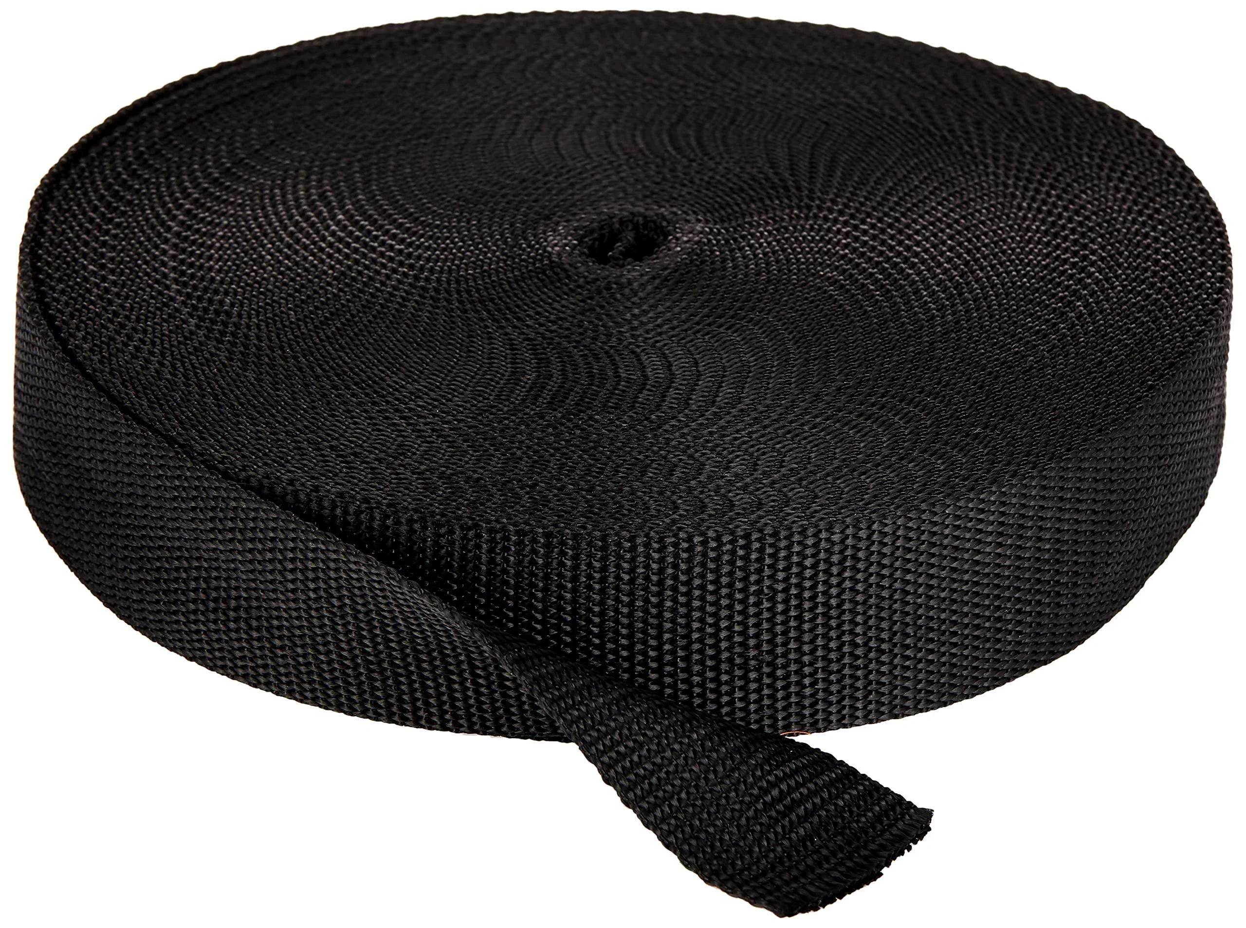 Strapworks Heavyweight Polypropylene Webbing - Heavy Duty Poly Strapping for Outdoor DIY Gear Repair, 3/4 Inch Black 3/4" x 25 yard