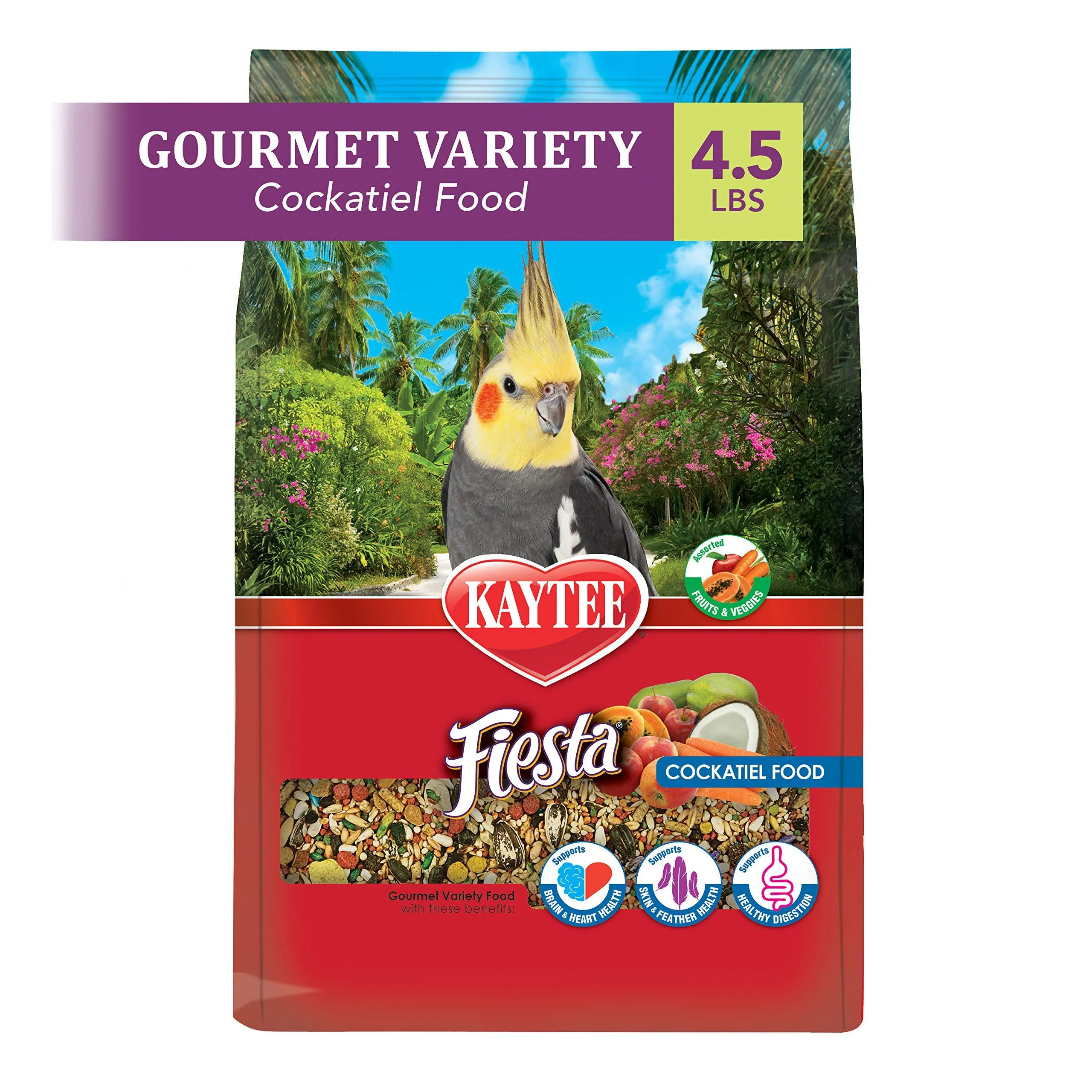 Kaytee Fiesta Cockatiel Food 4.5 Pound (Pack of 1)