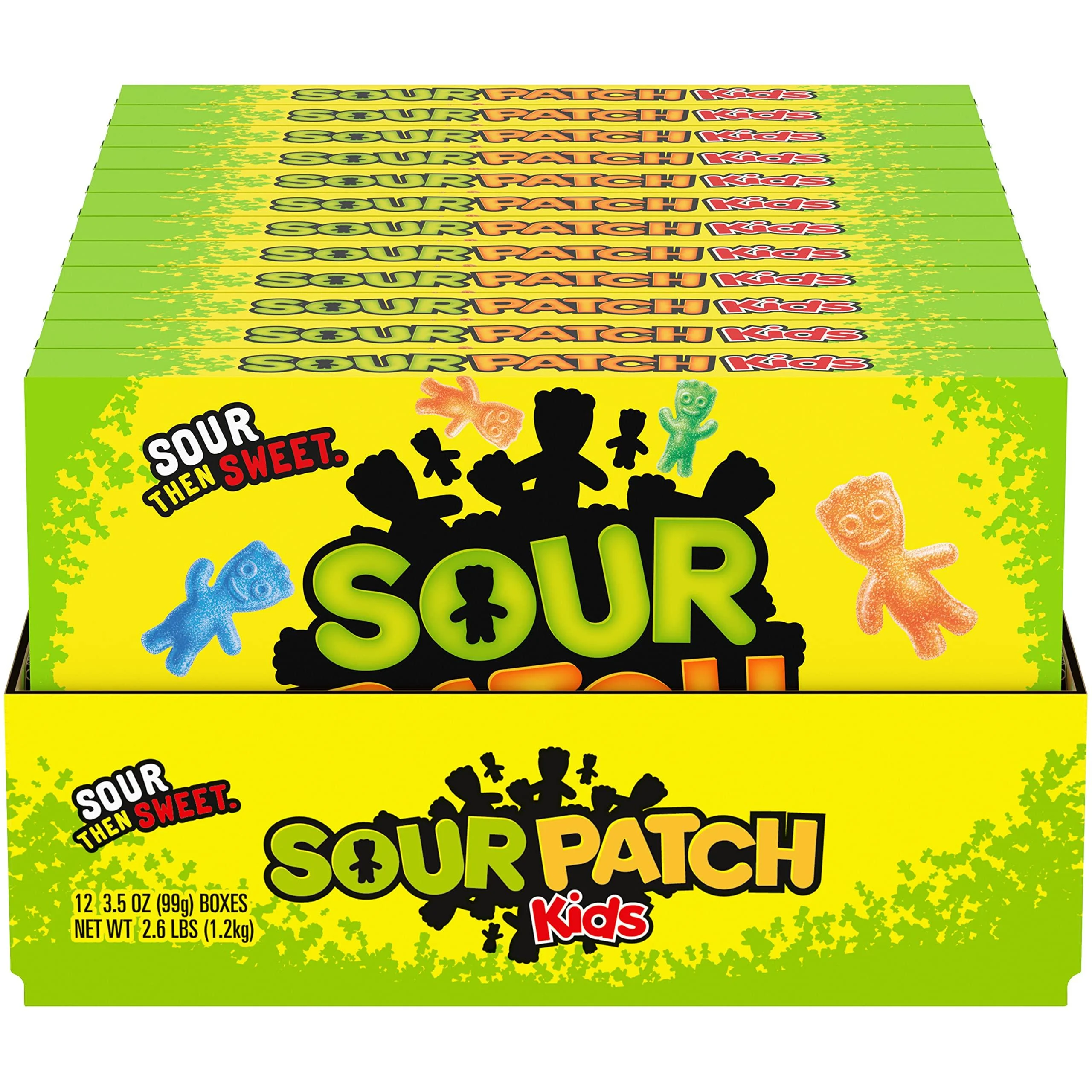 SOUR PATCH KIDS Original Soft & Chewy Candy, Halloween Candy, 12 - 3.5 oz Boxes Sour Patch Original