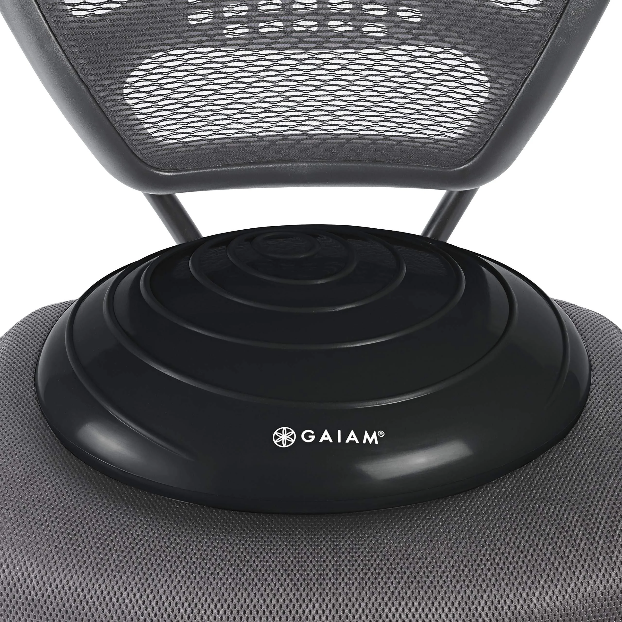 Gaiam Balance Disc Wobble Cushion Stability Core Trainer for Home or Office Desk Chair & Kids Alternative Classroom Sensory Wiggle Seat Black