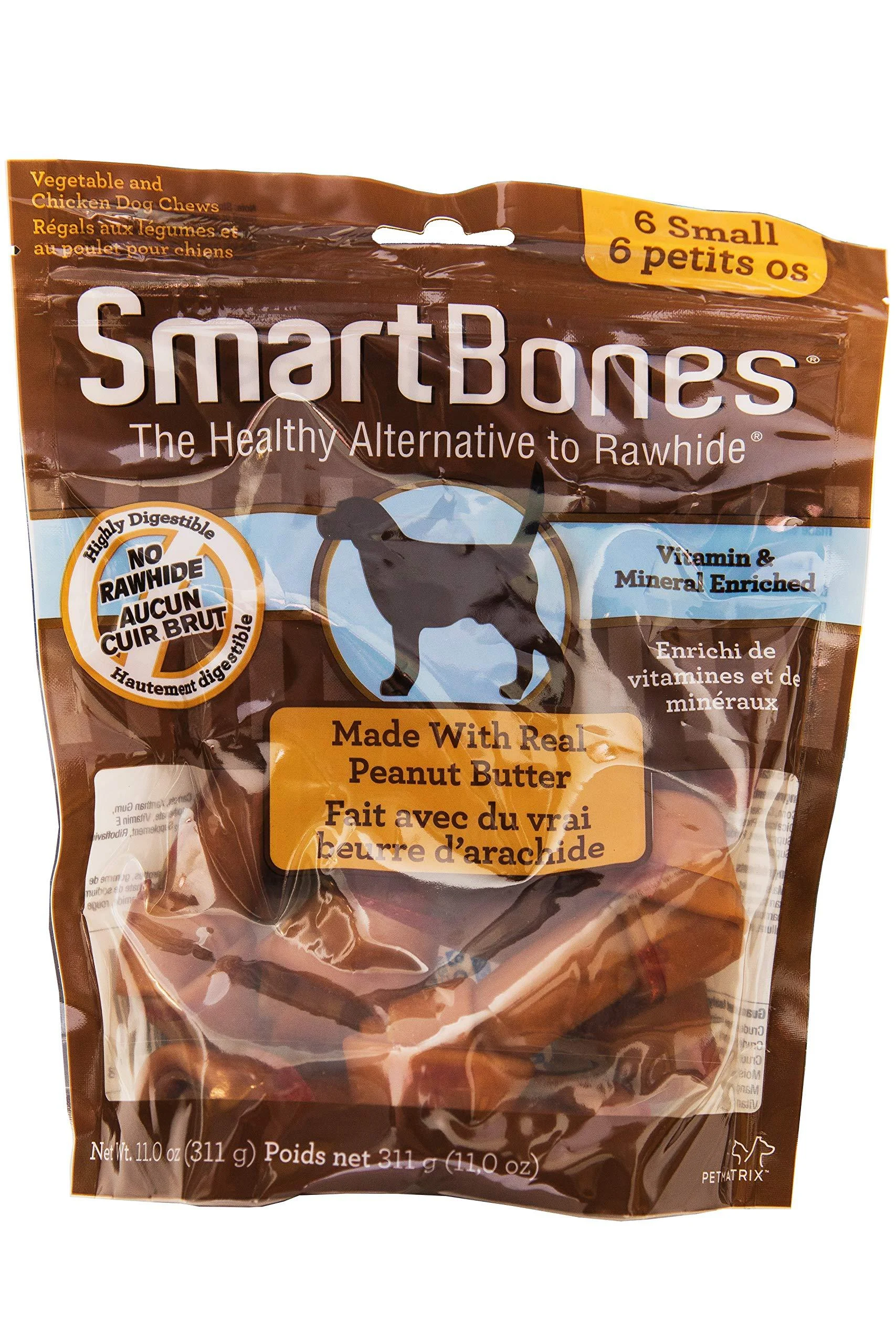 SmartBones Peanut Butter Small Bones 6ct 11.0oz 311g 311 g (Pack of 1) Small